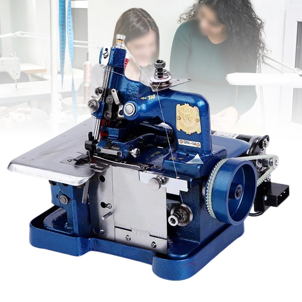 ShaiVrissian Desktop Three Thread Overlock Sewing Machine,Serger Overlock Machine,Auto Fabric Trimming,3000 Spm,Skip-Stitch Prevention,For Thin Medium Fabric and Custom Clothing Making Blue