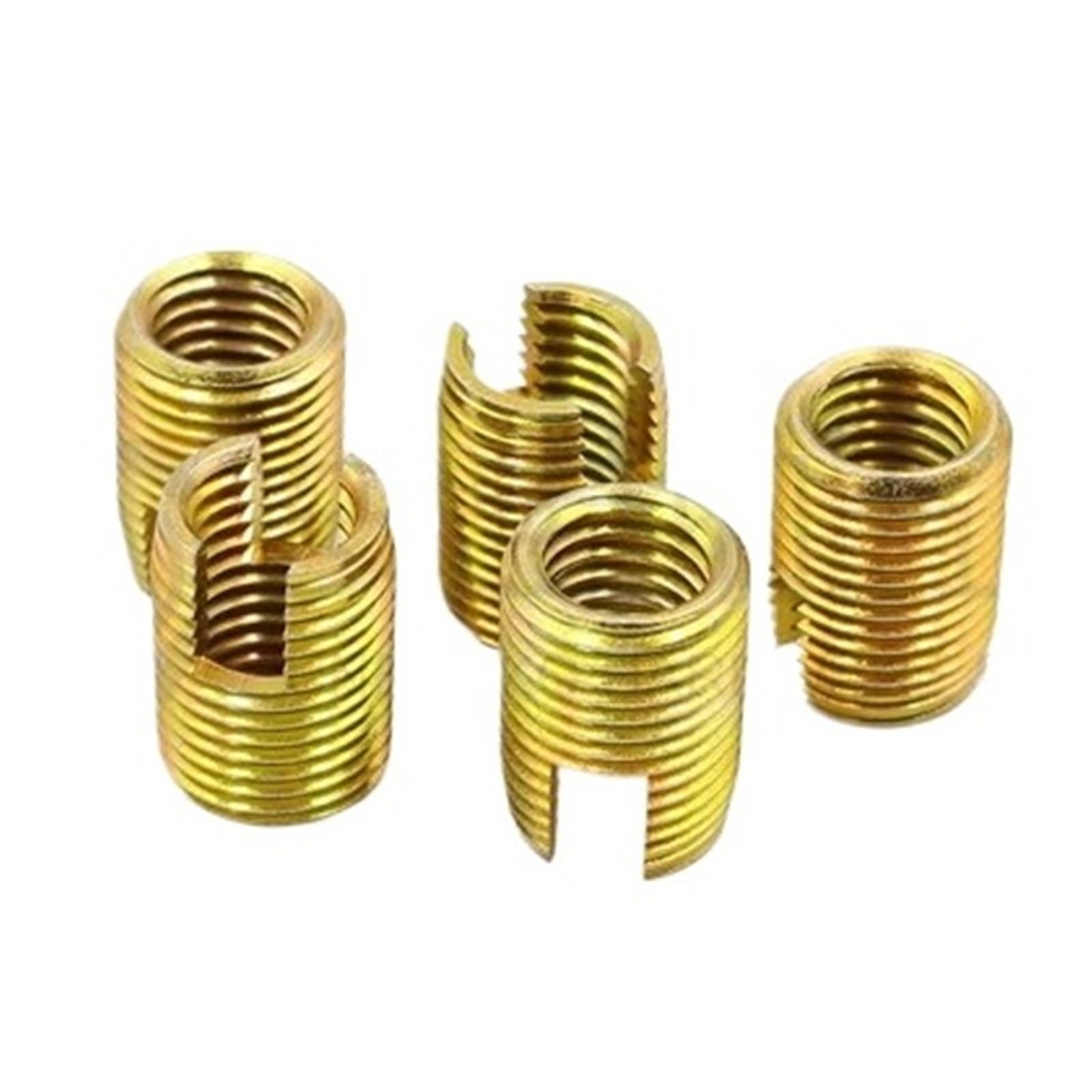 Inserti filettati Dado di riduzione del Manicotto degli adattatori filettati, 100 Inserti filettati autofilettanti M3 302 Boccola a Vite con Intaglio M3 * 0,5 * 6 Acciaio zincato