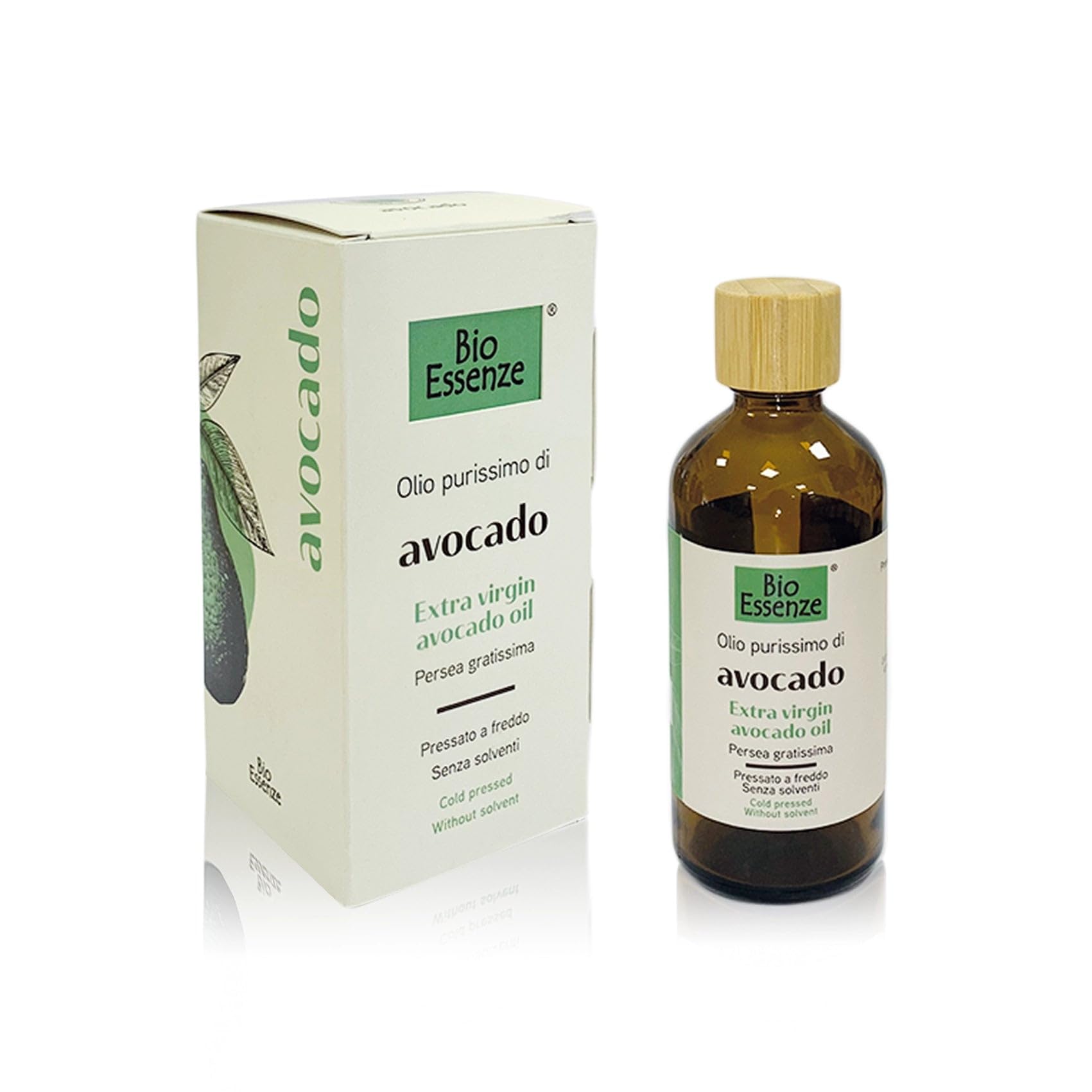 BioEssenze - Olio Purissimo per uso Cosmetico - Pressato a Freddo e Senza Solventi (Avocado 100ml)