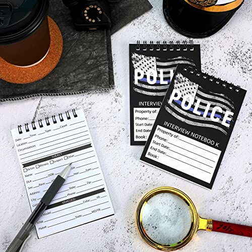 Sinmoe 8 Pcs Public Safety Police Field Interview book Top Bound Spiral Notebook, Writing Pad for Interviews, Accidents and Incident Reports, Field Book for Police, 5 x 3.5 Inches - Image 3