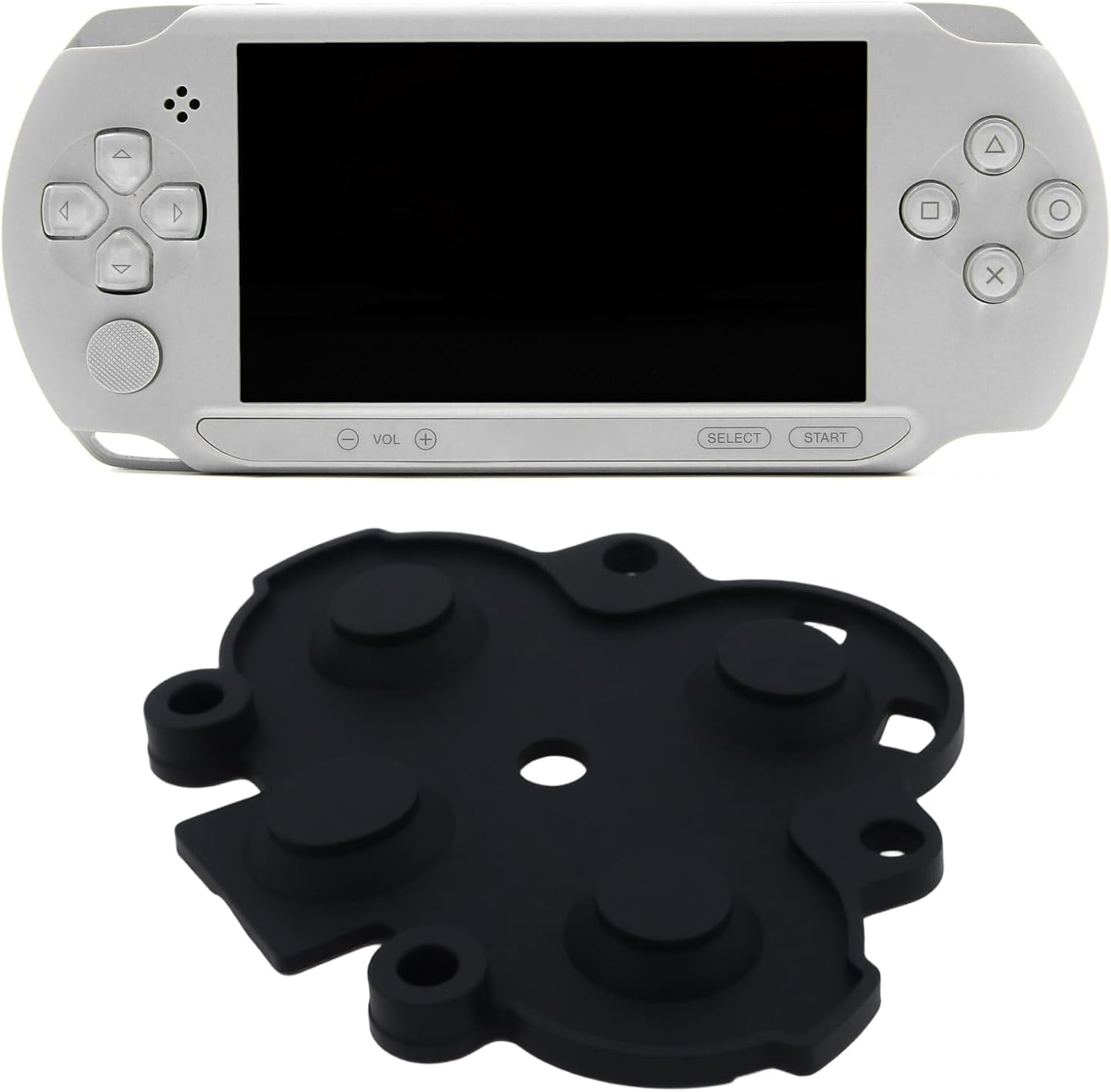 ECSiNG 2 Sets Rubber Direction Button Switch Conductive Pad Key Conductive Glue Compatible with Sony PSP 1000