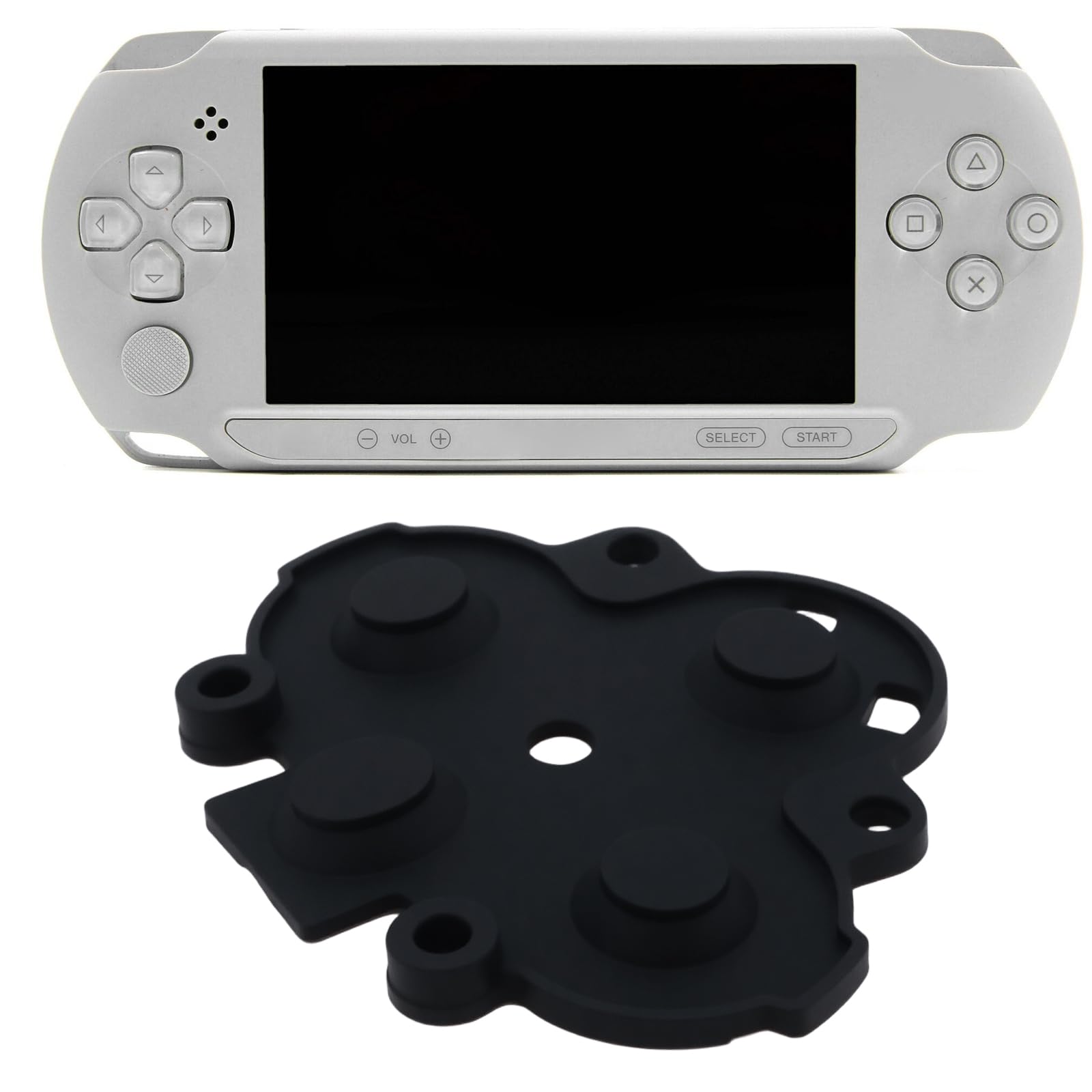 ECSiNG Lot de 2 Boutons de Direction en Caoutchouc Coussinets Conducteurs Colle Conductrice Compatible avec Sony PSP 1000