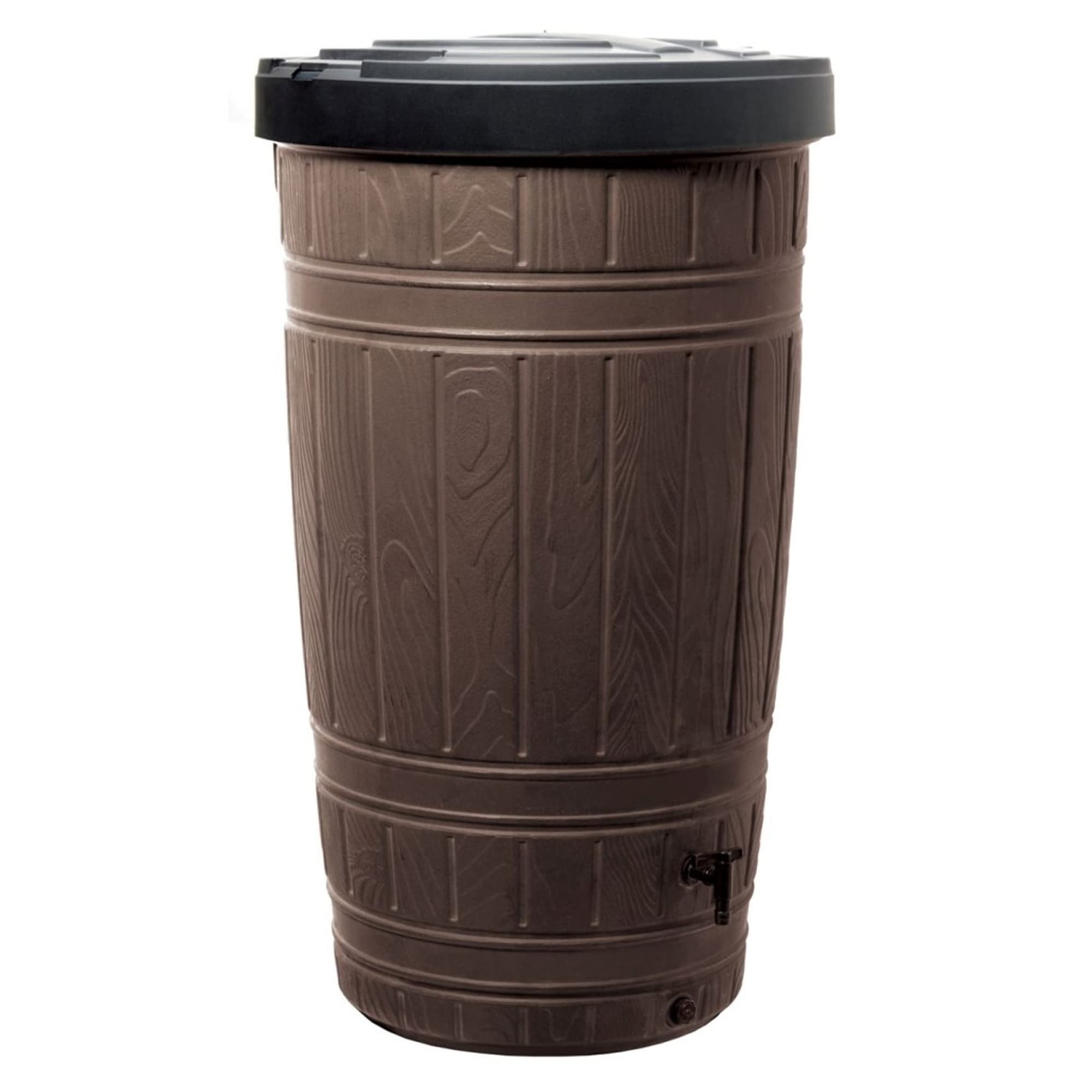 Depósito para agua de lluvia WOODCAN 265L., dimensiones (mm) 648x648x1128, color Marrón