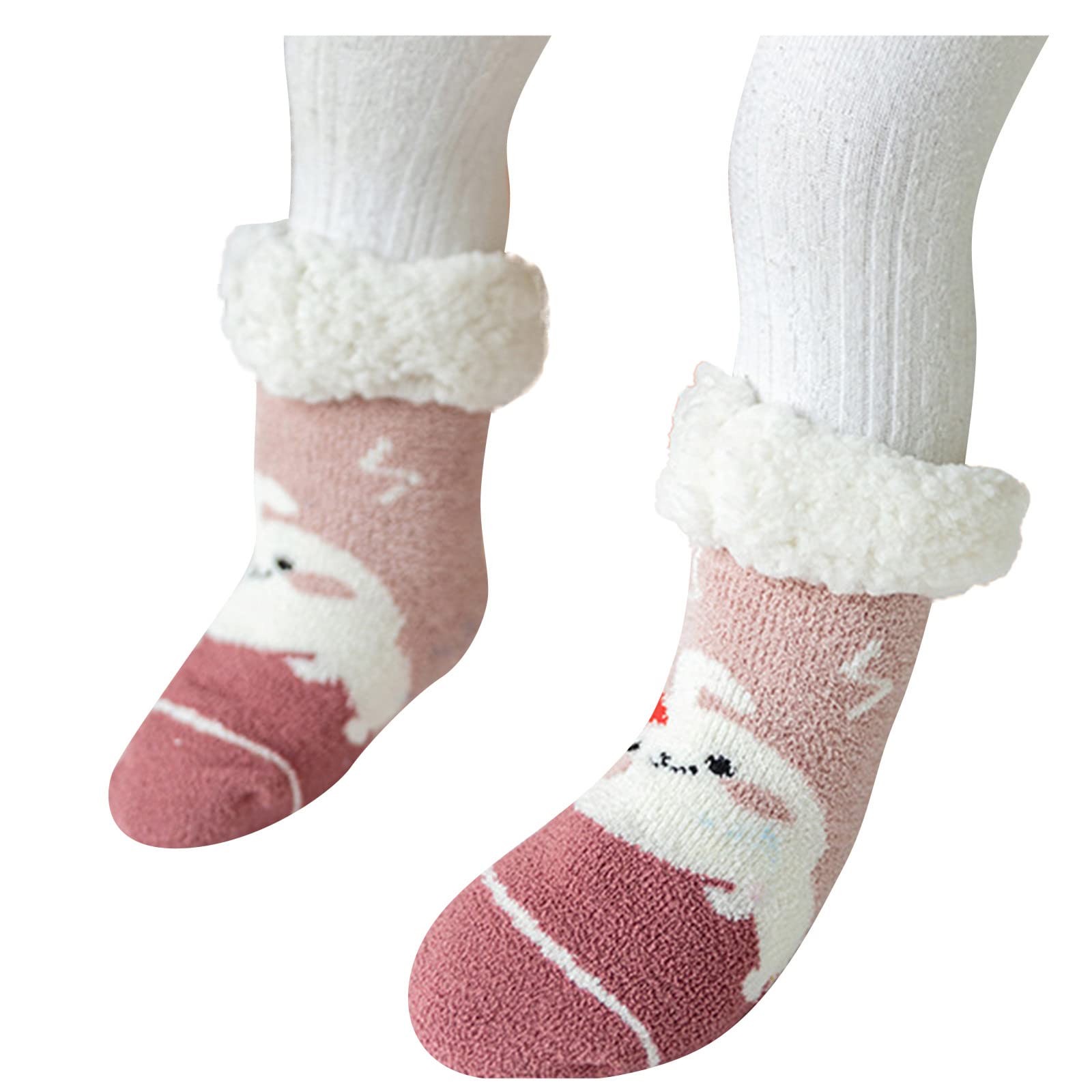 Chaussons Bébé Doux Et Chauds - Chaussettes D'Hiver Anti-Dérapantes Pour 1-3 Ans, Cadeau De Noël Idéal - 9