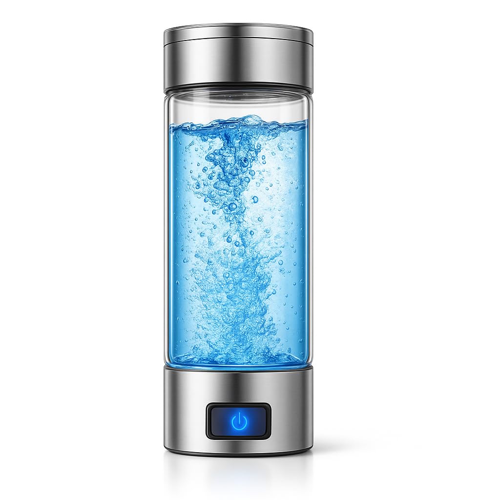 2025 4th Generation Odor-Free Hydrogen Water Bottle, No Residual Chlorine, Hydrogen-Oxygen Separation Vent – Triple Tested Hydrogen Water Generator & Ionizer for Home, Office, Travel (1700)