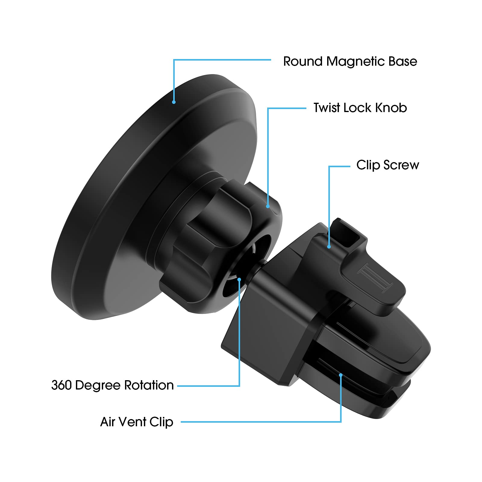 TechMatte MagGrip Vent Car Phone Mount Designed