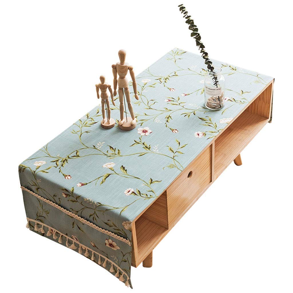 Nappe de table basse pastorale américaine 50x145 cm imprimé floral pour meuble TV