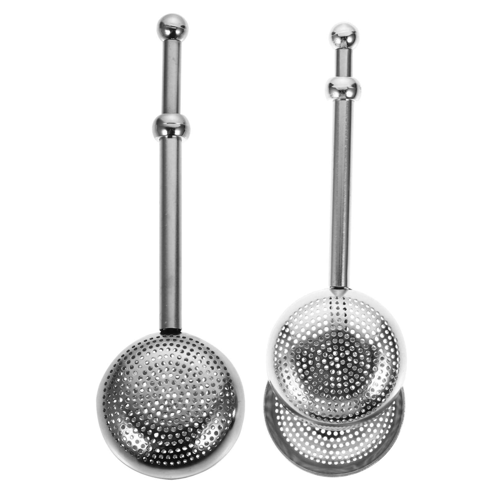 IMIKEYA 2pcs Stainless Steel Tea Infusers Handle Tea Strainers Easy to Clean and Operate for Home Brewing Resistant Random Style