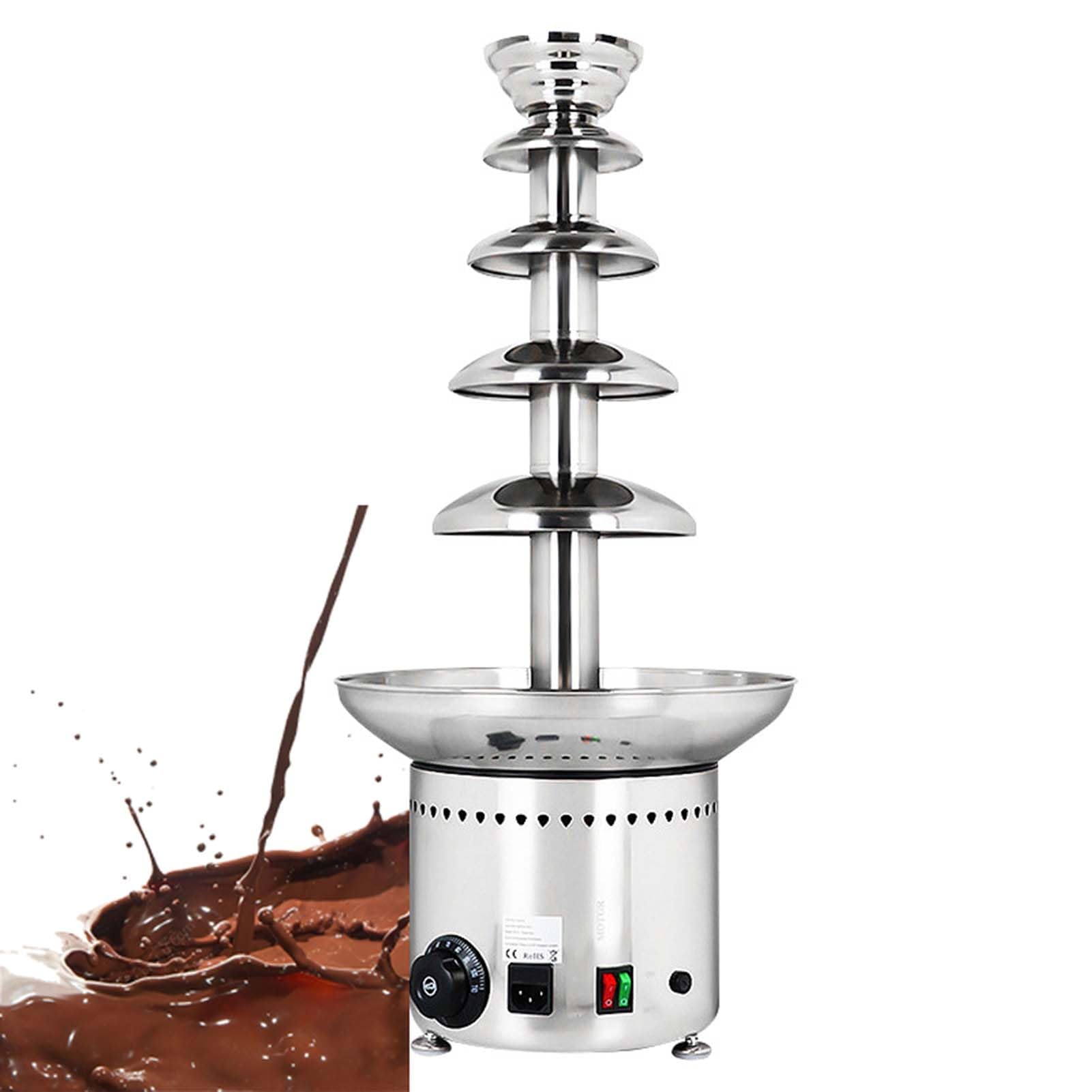 ASerZenith Chocolate Fountain, Commercial Chocolate Tempering Machine, Chocolate Fondue Tower, Suitable For Gathering, Party,5 Tiers