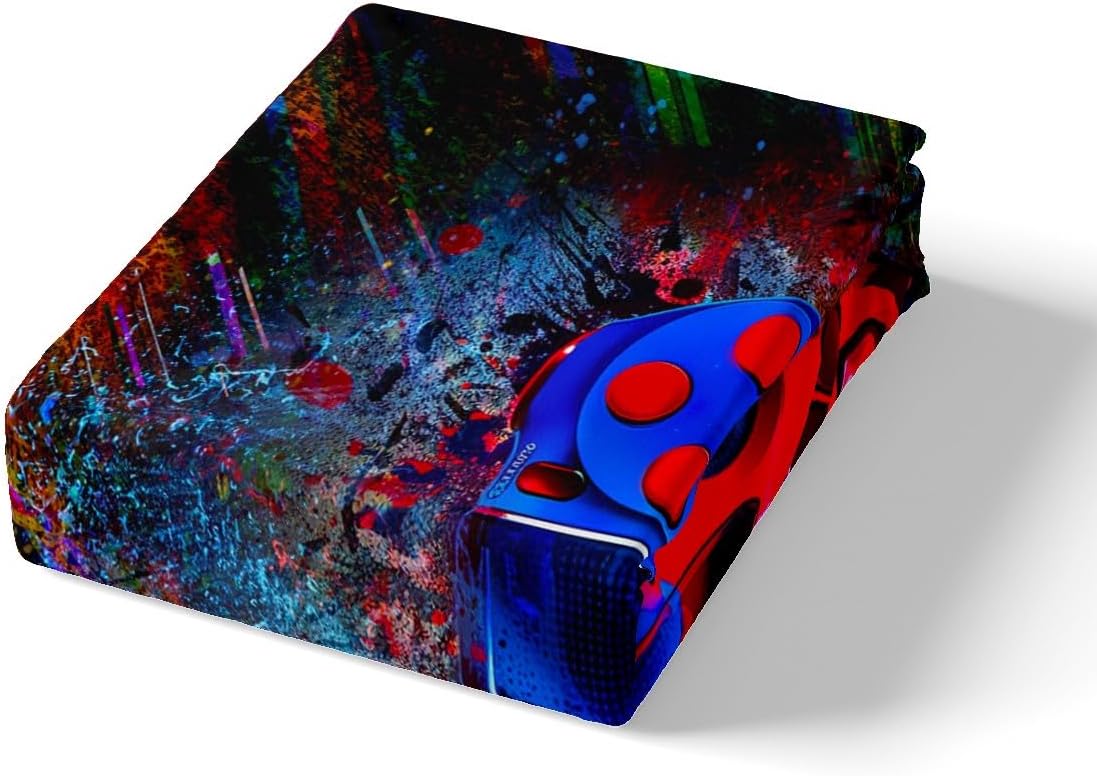 Feelyou Teens Gamer Duvet Cover Gaming Bedding Set Colorful Tie Dye Comforter Cover for Boys Girls Kids Room Decor Blue Red Video Game Gamepad Reversible Bedspread Twin Size (No Comforter) image 4