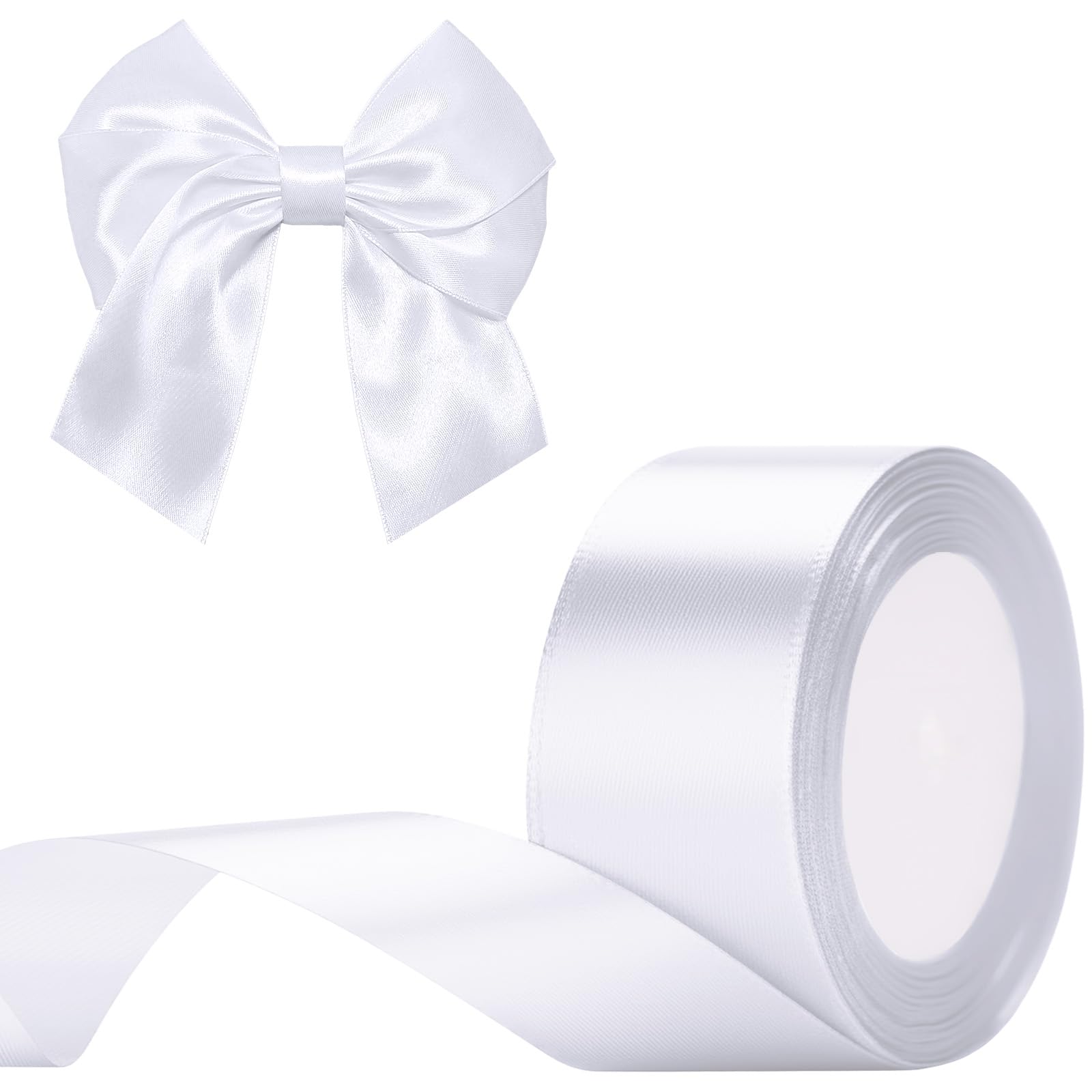 G2PLUS Baby Pink Satin Ribbons 10mm: Thick Fabric Gift Wrap Ribbons for Crafting, Party Decoration, 22m — view 25