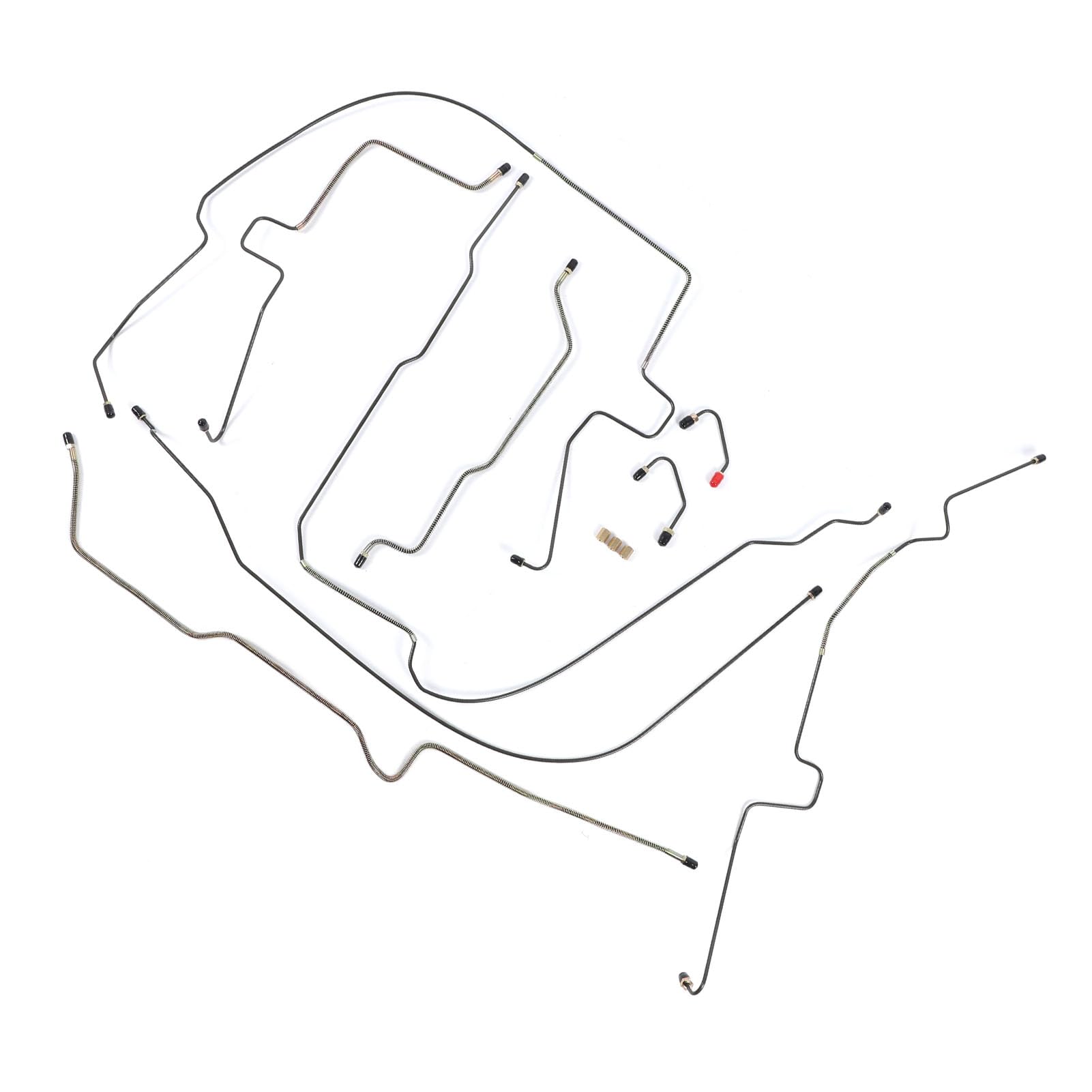Ausla Zestaw Przewodów Hamulcowych ze Stali Nierdzewnej Wstępnie Uformowany Zestaw Hydraulicznych Przewodów Hamulcowych SJPB9701 919221 Kompletny Zamiennik Przewodu Metalowego do Naprawy Hamulców
