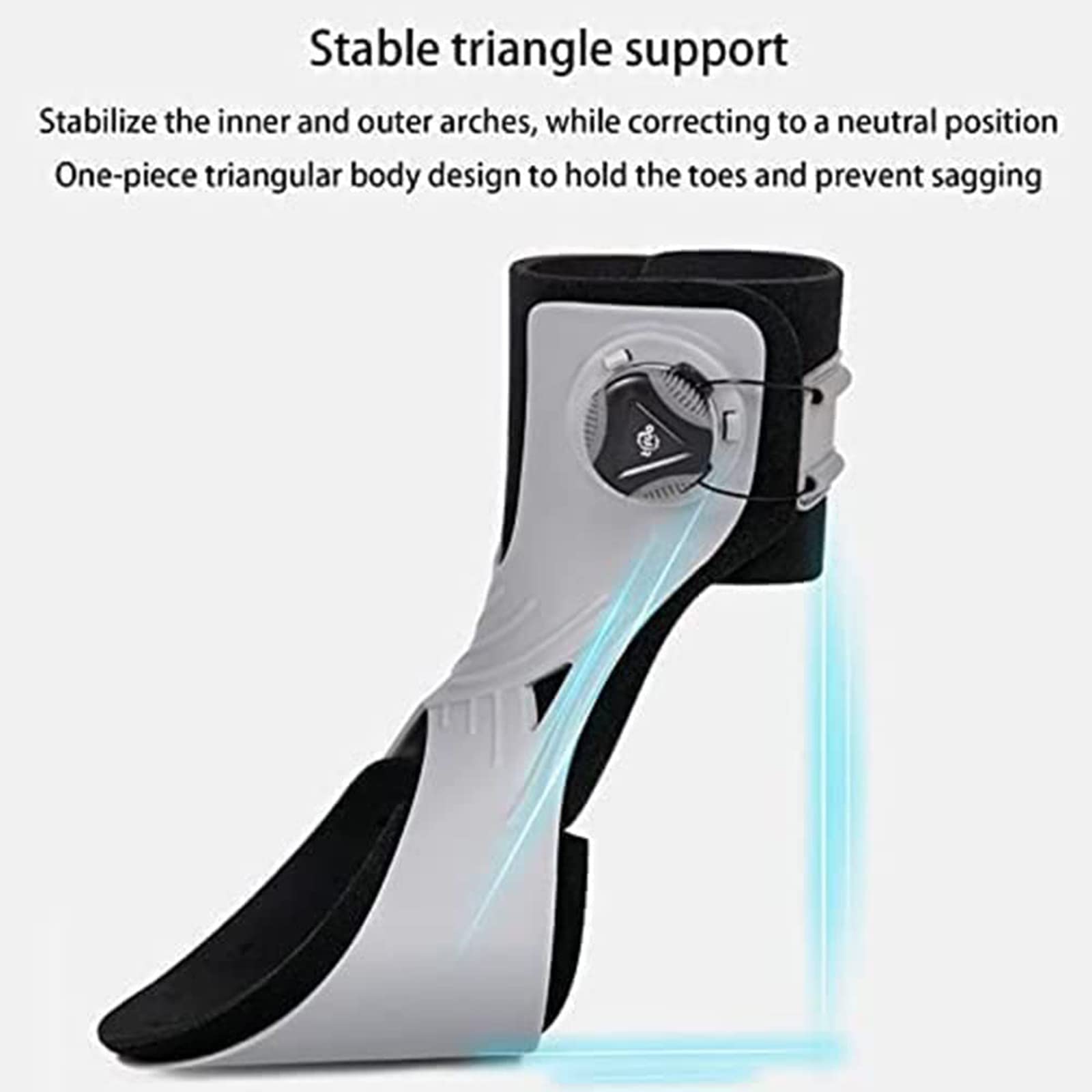 Ortesis de Caída del Pie Corrector de Tobillo Apoyo de Protección Férula de Corrección Gota Derecha o Izquierda Faja de Pie Fascitis Plantar Alivio de la Tendinitis de Tobillo y Aquiles,Left,L