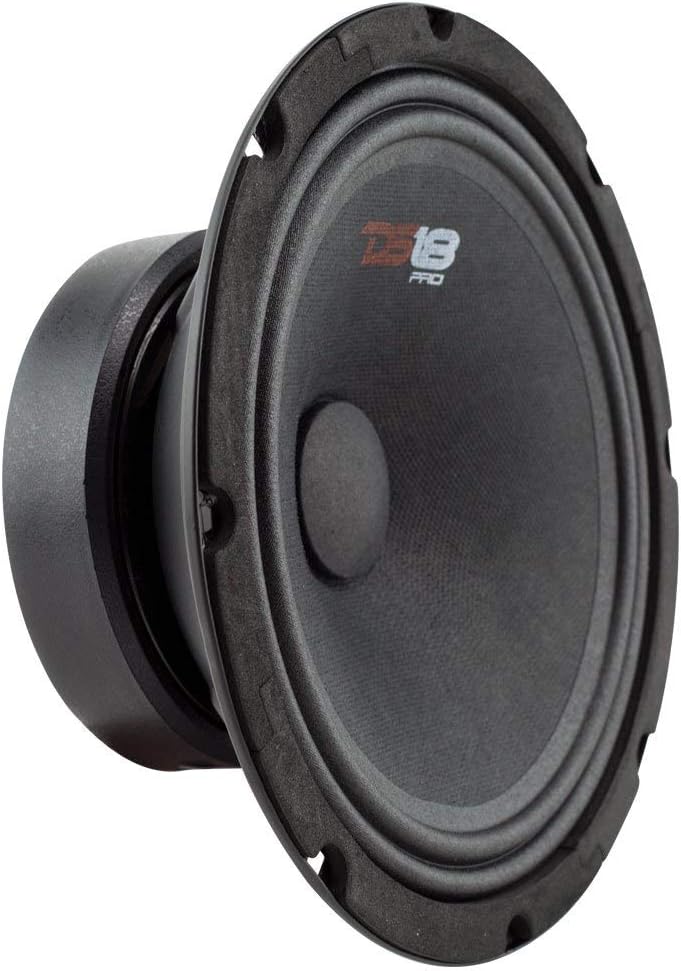 DS18 Pair of 6.5" Midrange Speakers with Pair of Fast Ring Speaker Baffle 480W Max, 8 Ohms - Quality Audio Door Speakers for Car or Truck Stereo Sound System (2 Speakers and Pair of Speaker Baffles)