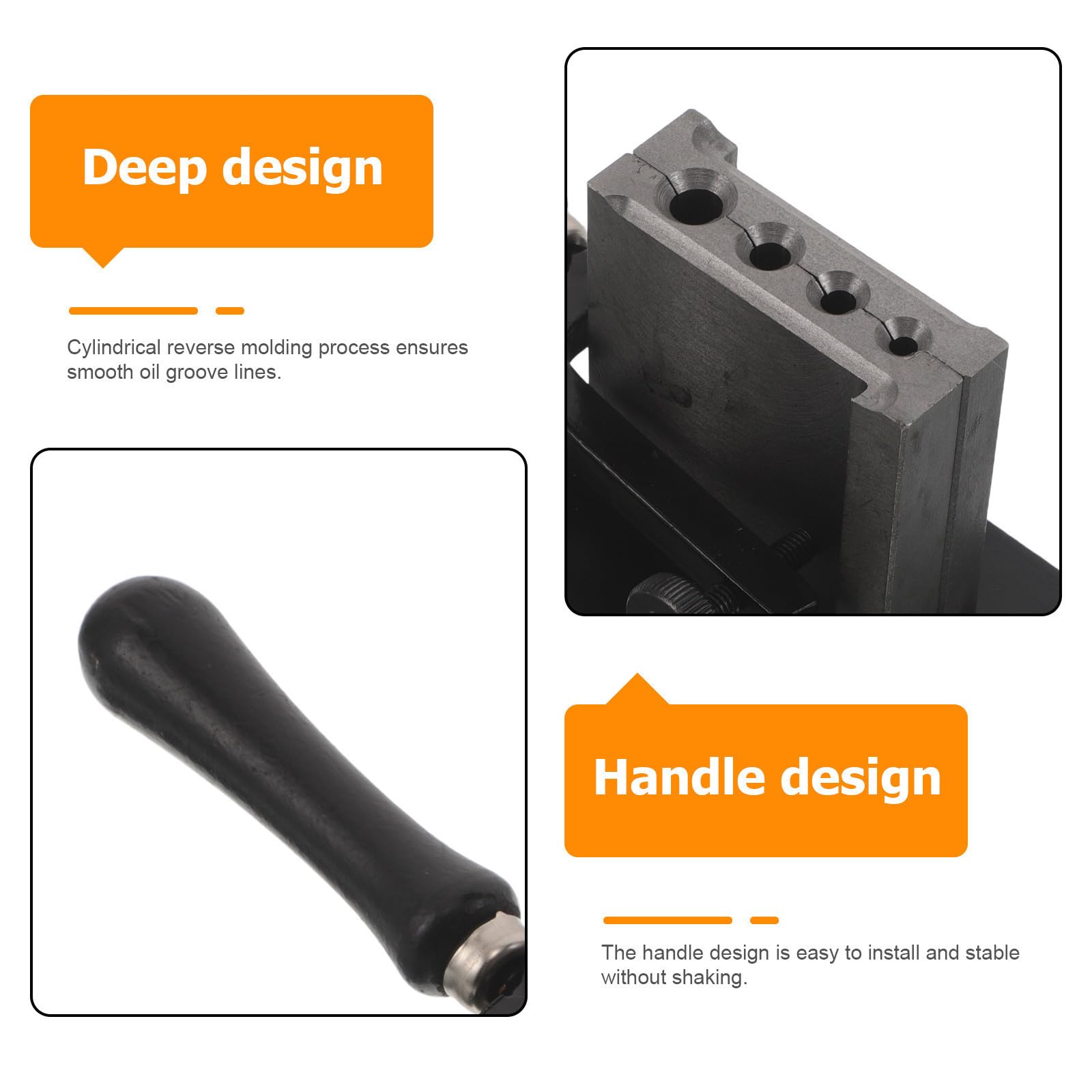 Schmelzform für Metallstangen aus Eisen und Holz Schwarz 4 Lochgrößen Tiefe Rille für Aluminium und Messing Leicht zu Reinigen für Küche Europäischer Stil
