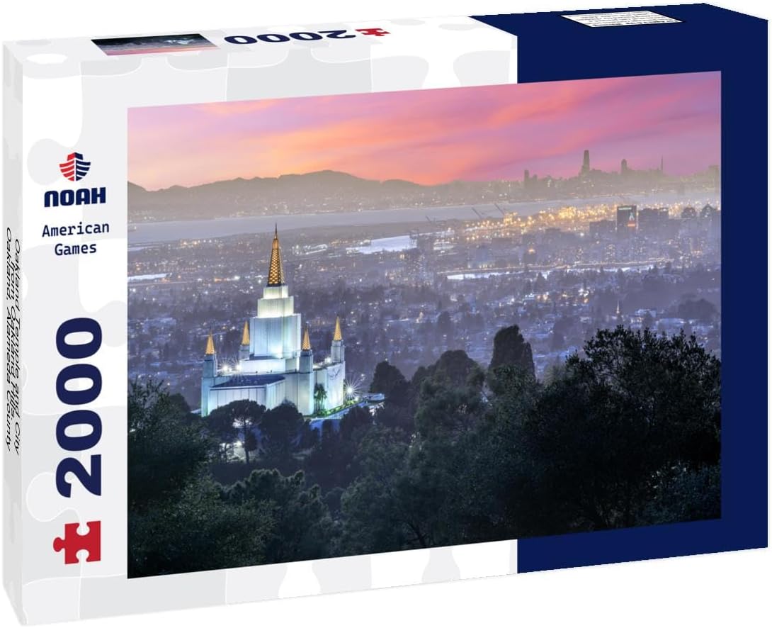 Noah Jigsaw Puzzle Oakland Temple and City from Oakland Hills. Oakland, Alameda County, California, USA 2000 Pieces