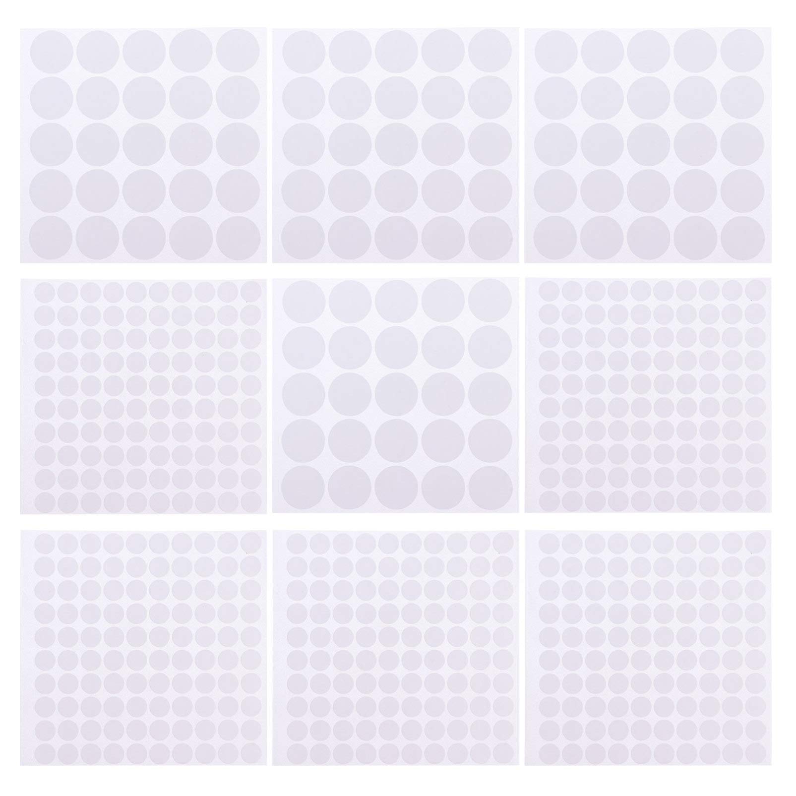 NUOBESTY 60 Blatt doppelseitiger Schaumstoffaufkleber doppelseitiges Schaumklebeband Zweiseitiges DIY-Kunstbedarf Klebepunkte dünner Schnitt montieren Punkte Aufkleber schmücken Weiß