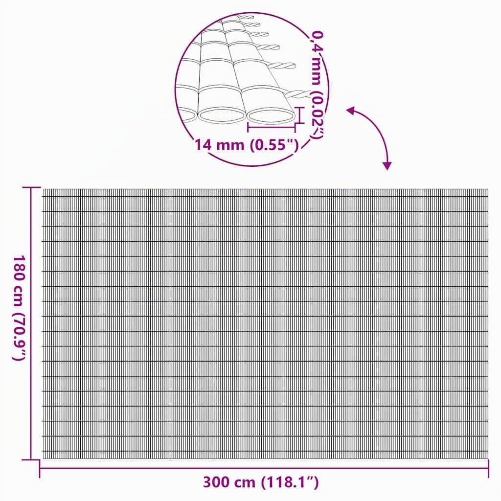 vidaXL Recinzione da Giardino Bifacciale Bianca 1,8x3 m in PVC