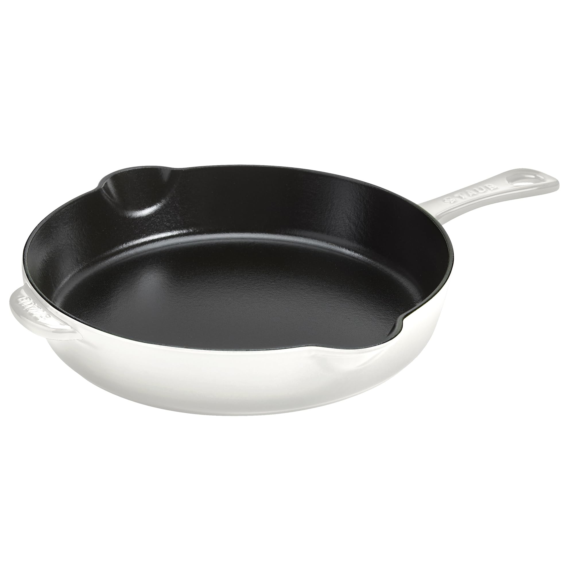 STAUB Cast Iron 11-inch Traditional Skillet - White Truffle