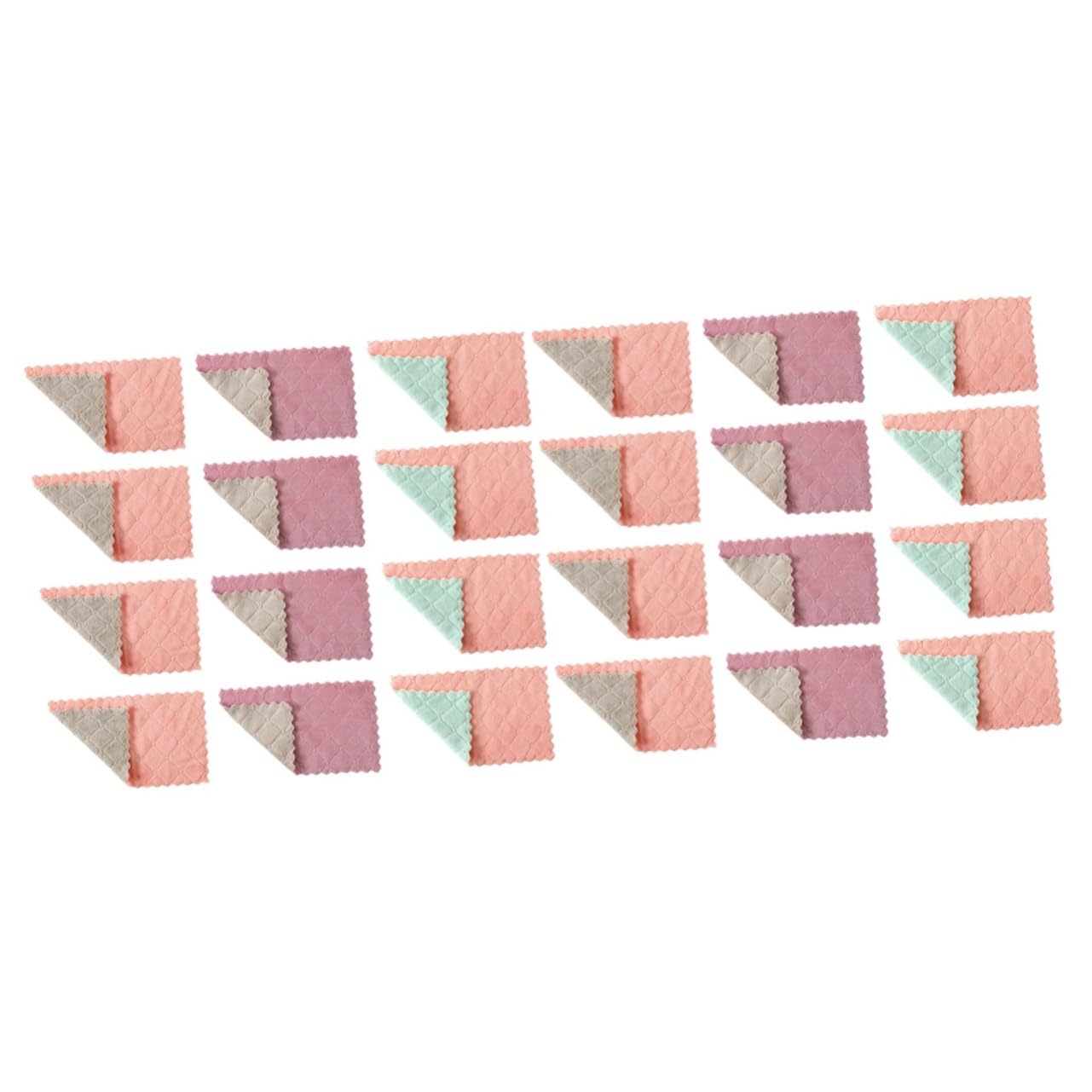 PartyKindom 40piezas Paños De Limpieza De Microfibra Absorbentes para Cocina De Unidades Limpieza Rápida y Efectiva Doble Aleatorios para Utensilios y Superficies