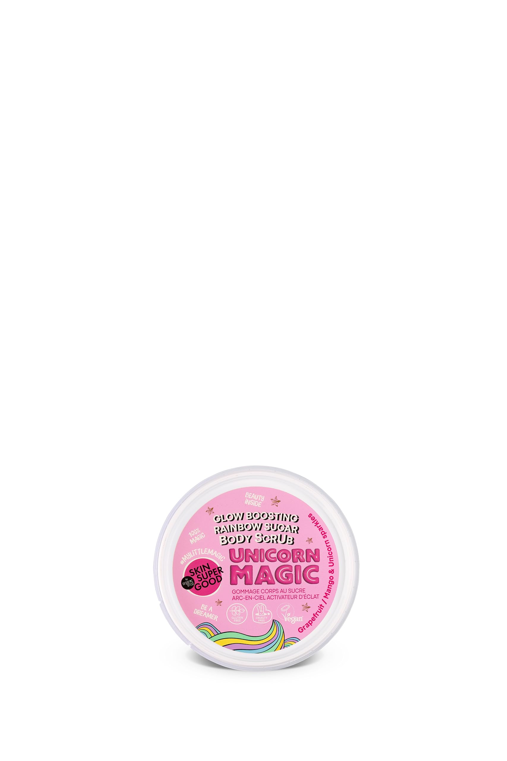 Organic Shop 250ml Body Scrub Glow Boosting Unicorn Magic, Grapefruit & Mango, 250 ml (Pack of 1) - Image 3
