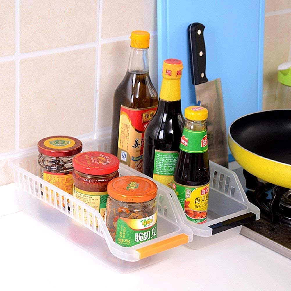 Lukzer (Set of 12) Fridge Space Saver Food Storage Organizer Refrigerator Shelf/Container Basket (28 x 13 x 8 cm) CH-478 1