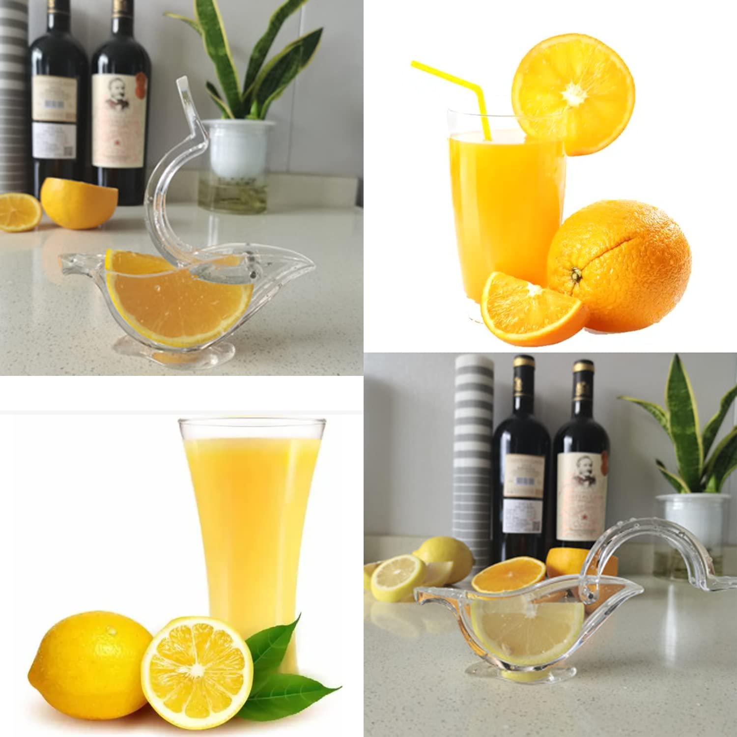 Spremiagrumi Manuale 2 Pezzi - Design Uccelli Trasparente, BPA-Free, Per Limoni E Agrumi, Portatile Per Cucina E Viaggi - Foto 3