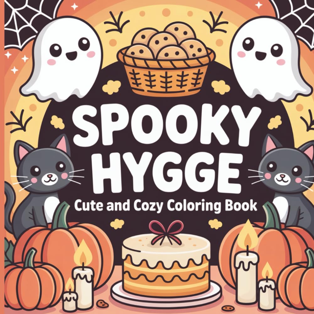 Spooky Hygge: Cute and Cozy Colouring Book