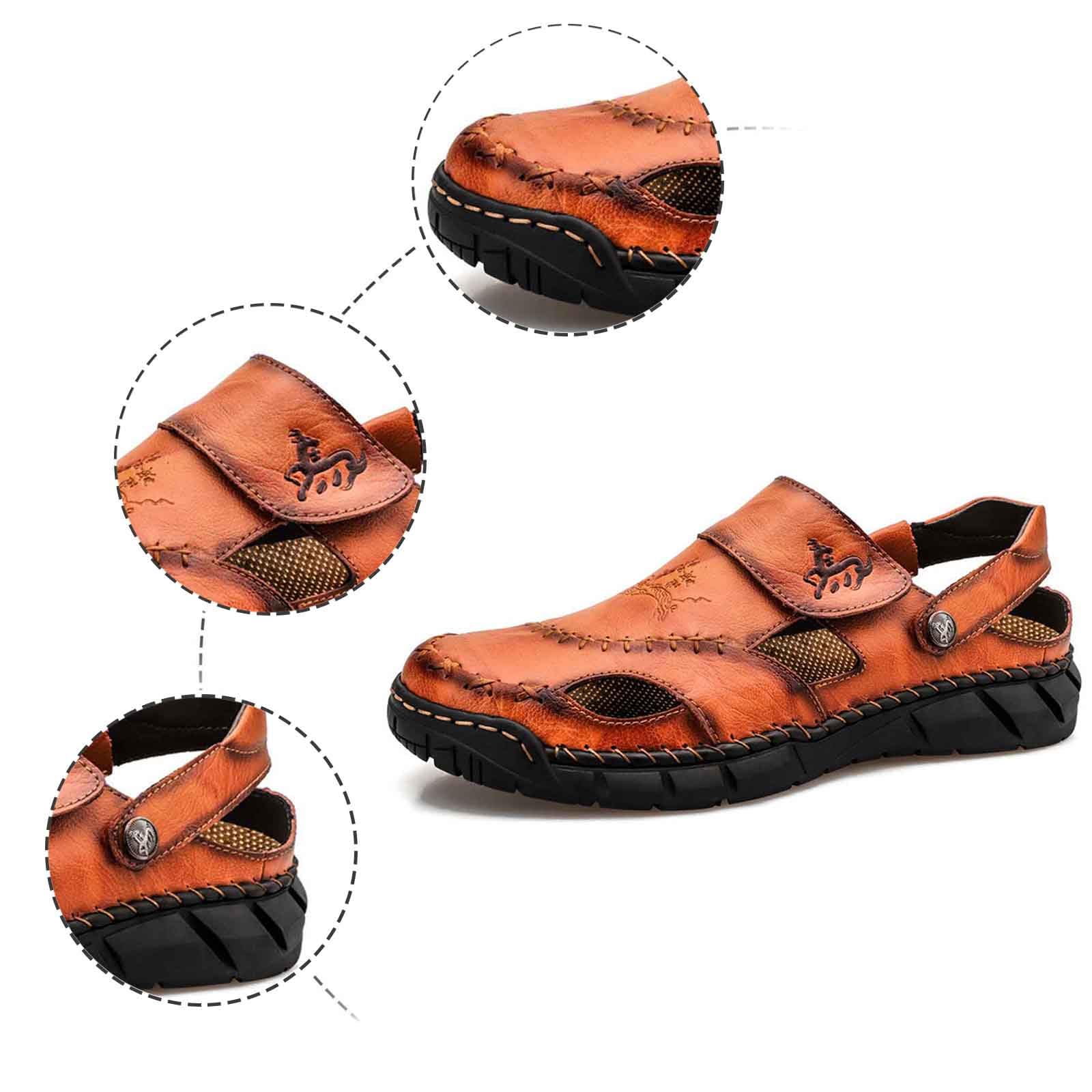 Genérico Sandalias De Verano Hombre Cerradas - Sandalias Transpirables Sin Cordones para Hombre para Caminar De Forma Informal En La Playa CóModas Ligeras Y Planas Calzado De Verano para Exteriores