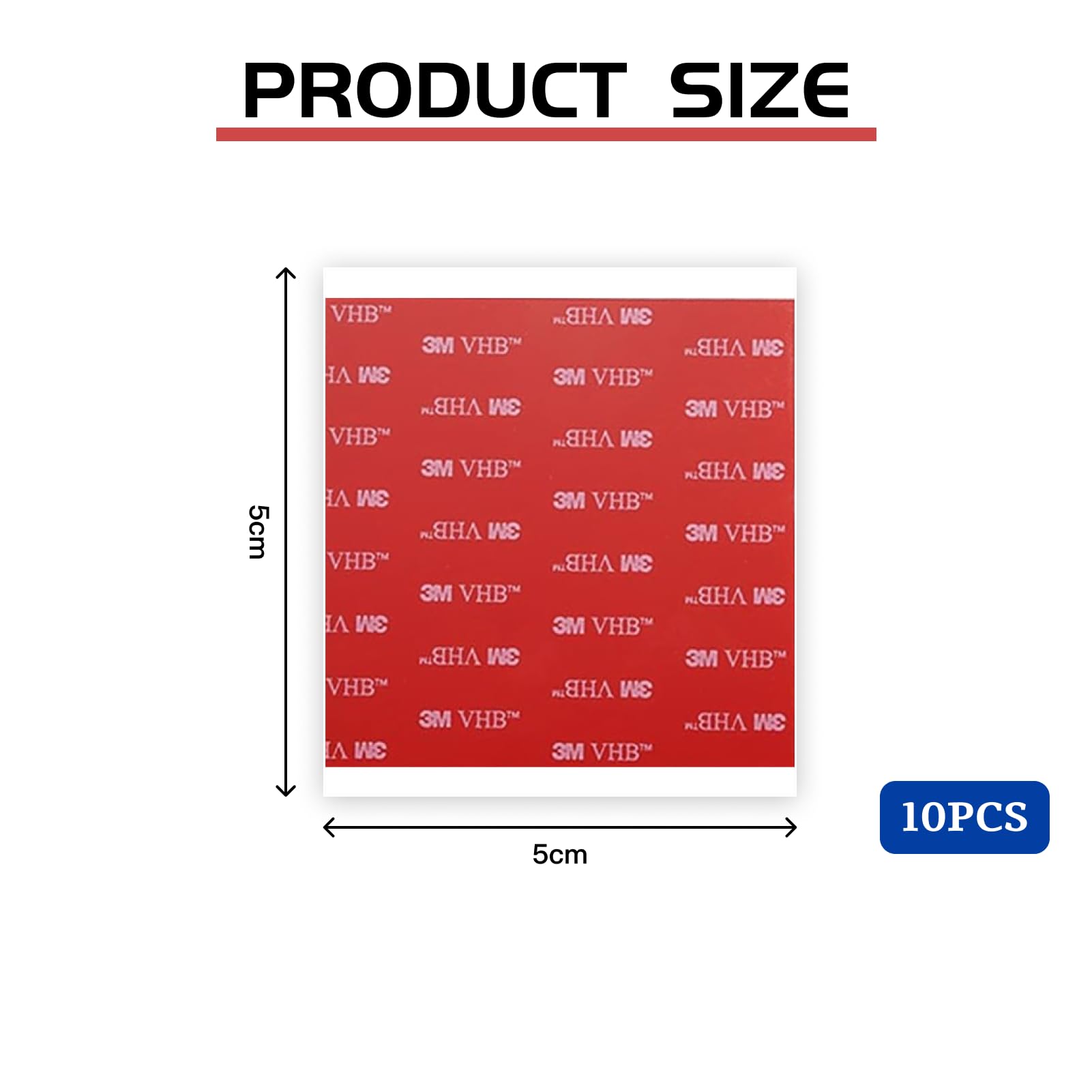 10 Pads Biadesivi VHB Extraforti - 50x50 Mm, Per Auto, Casa, Ufficio - Foto 7