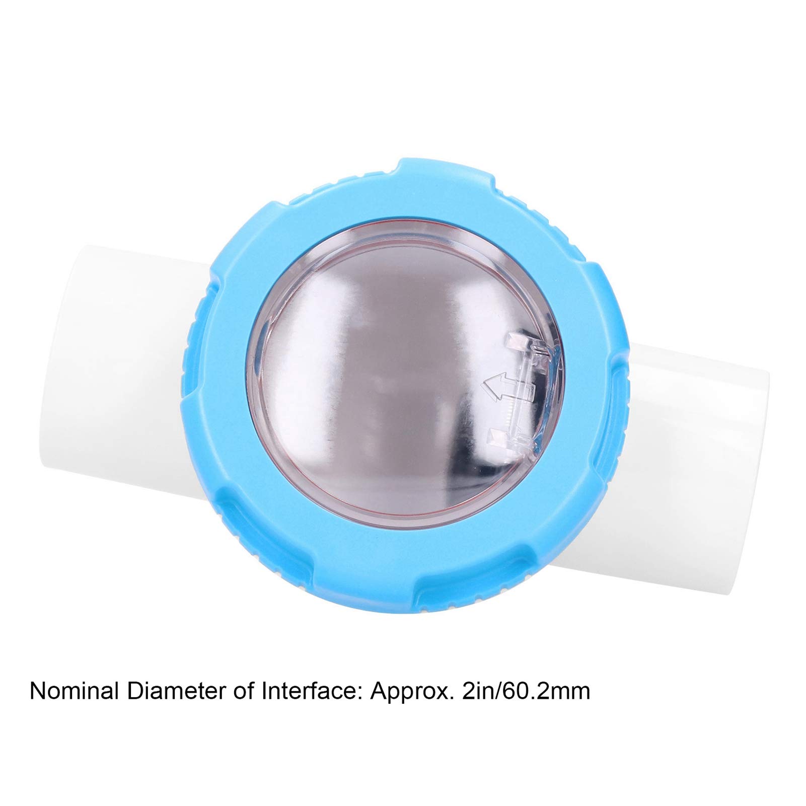 Válvula de Retención Visible Antirreflujo de 2 Pulgadas que Previene Daños por Agua para Piscinas Instalación de Tuberías Unidireccionales para Piscinas de Sauna de Aguas Termales ABS+PVC
