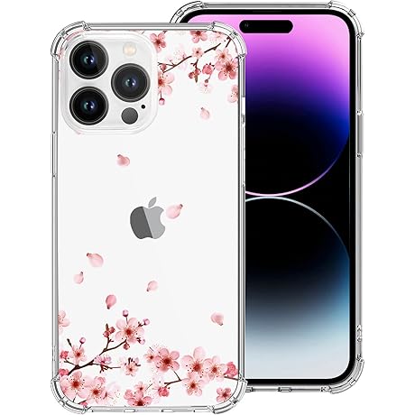 Sakura Pink Peach Flower Floral Case for iPhone 14 Pro