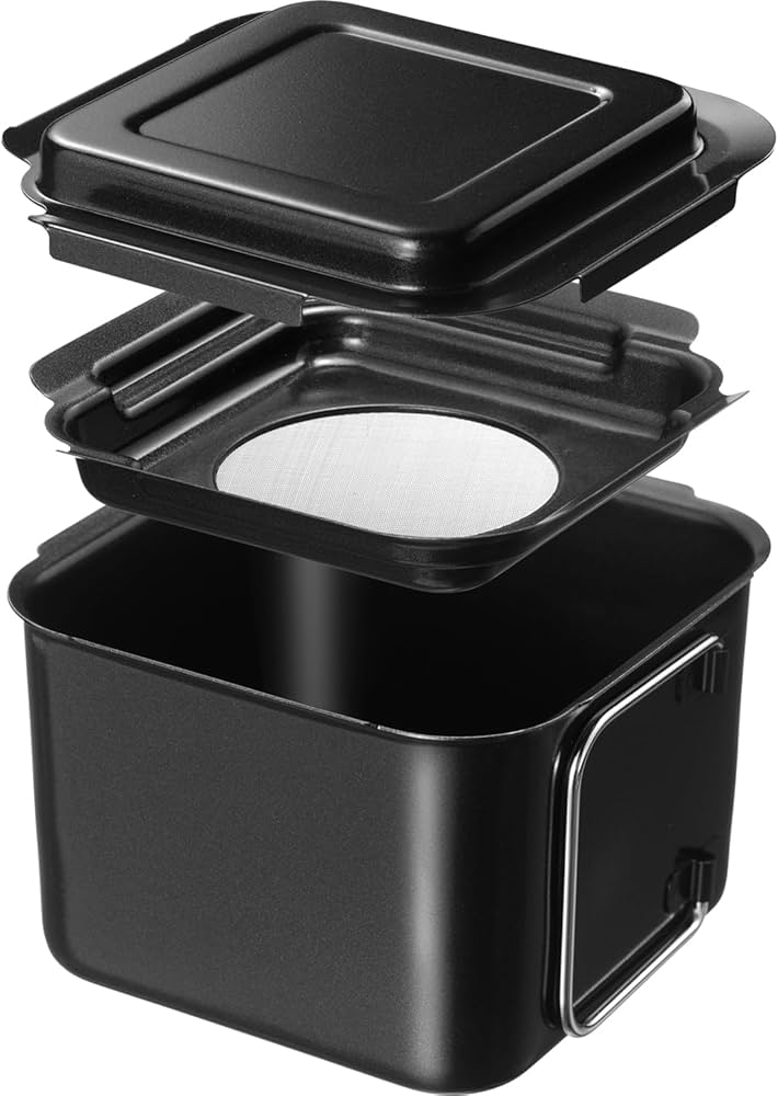 Amazon.co.jp: 和平フレイズ 小さい オイルポット 0.8L 蓋付 鉄 ふっ素