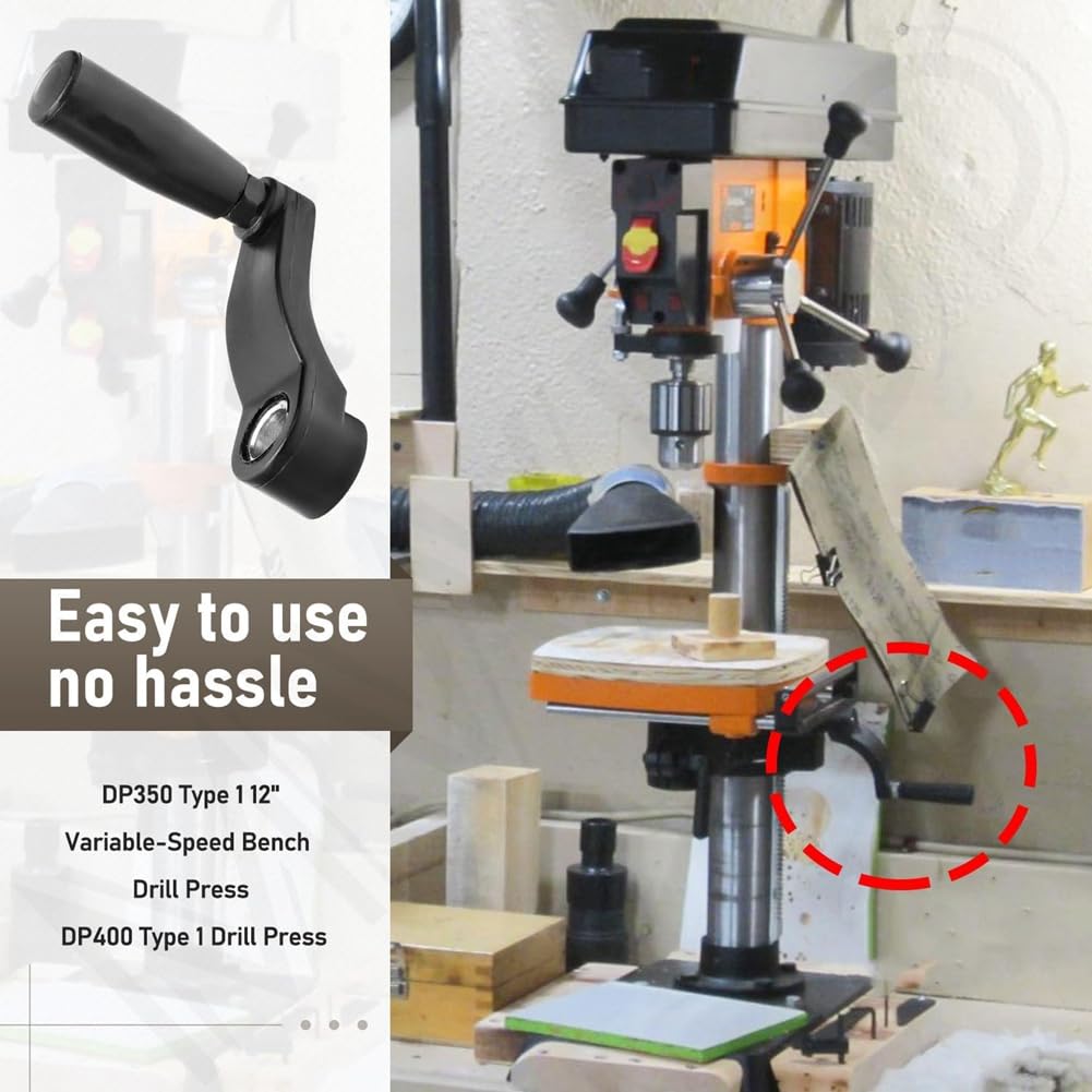 Sknrlko Drill Table Elevation Crank Handle P 1344258 for Drill Table,14.5mm (9/16inch) Diameter Elevating Shaft - Image 3