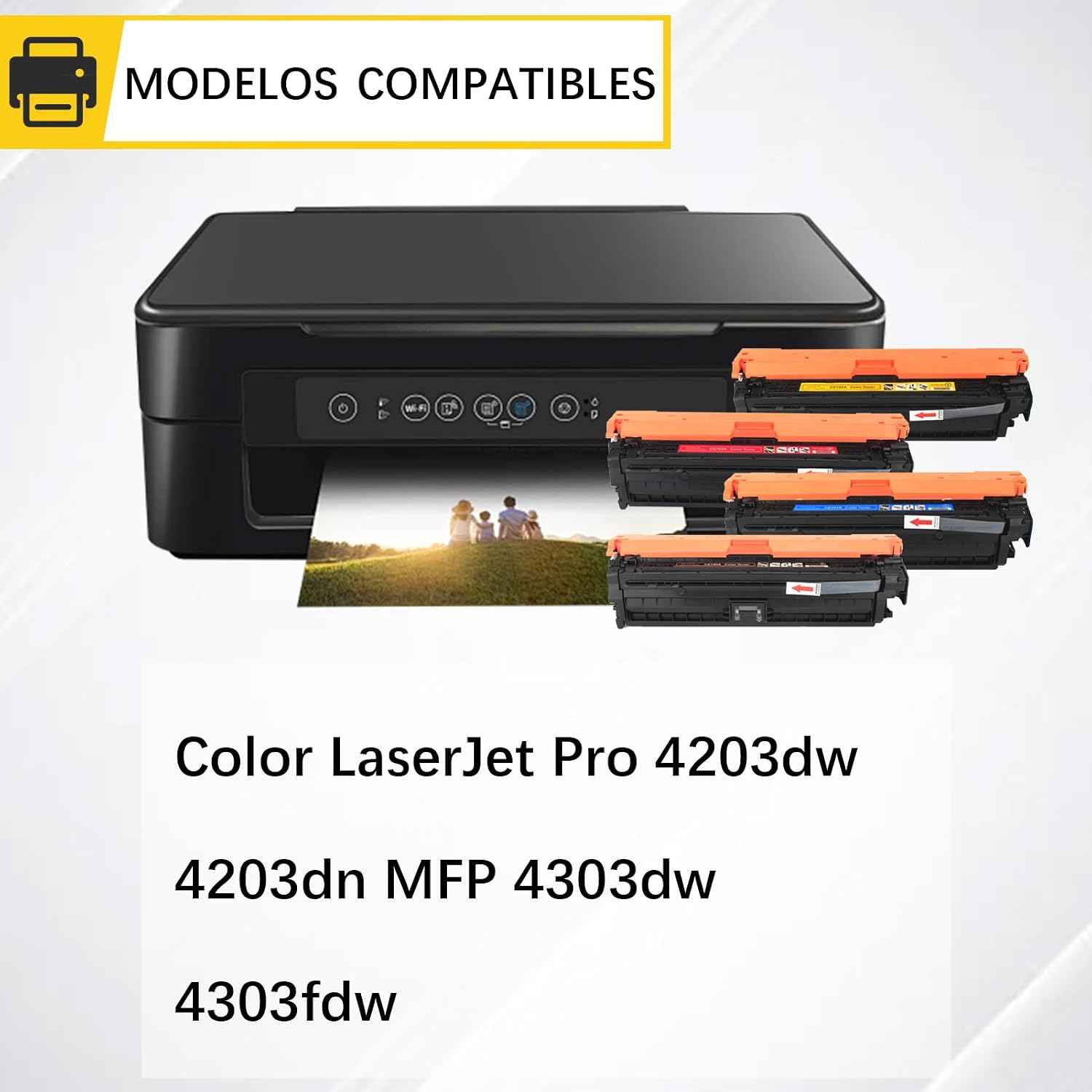 230A High Yield Toner Cartridges Replace for HP W2300A W2301A W2302A W2303A Toner Compatible for HP Color Laserjet Pro 4203dw 4203dn MFP 4303dw 4303fdw Printers Cyan
