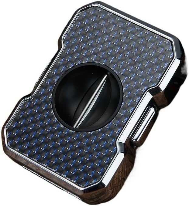 SCRUBY Cigar Cutter Spring Action Zinc Alloy Body - Portable V Shape Manual Trimmer, Handheld Pocket Travel Household Accessory Tool(A)