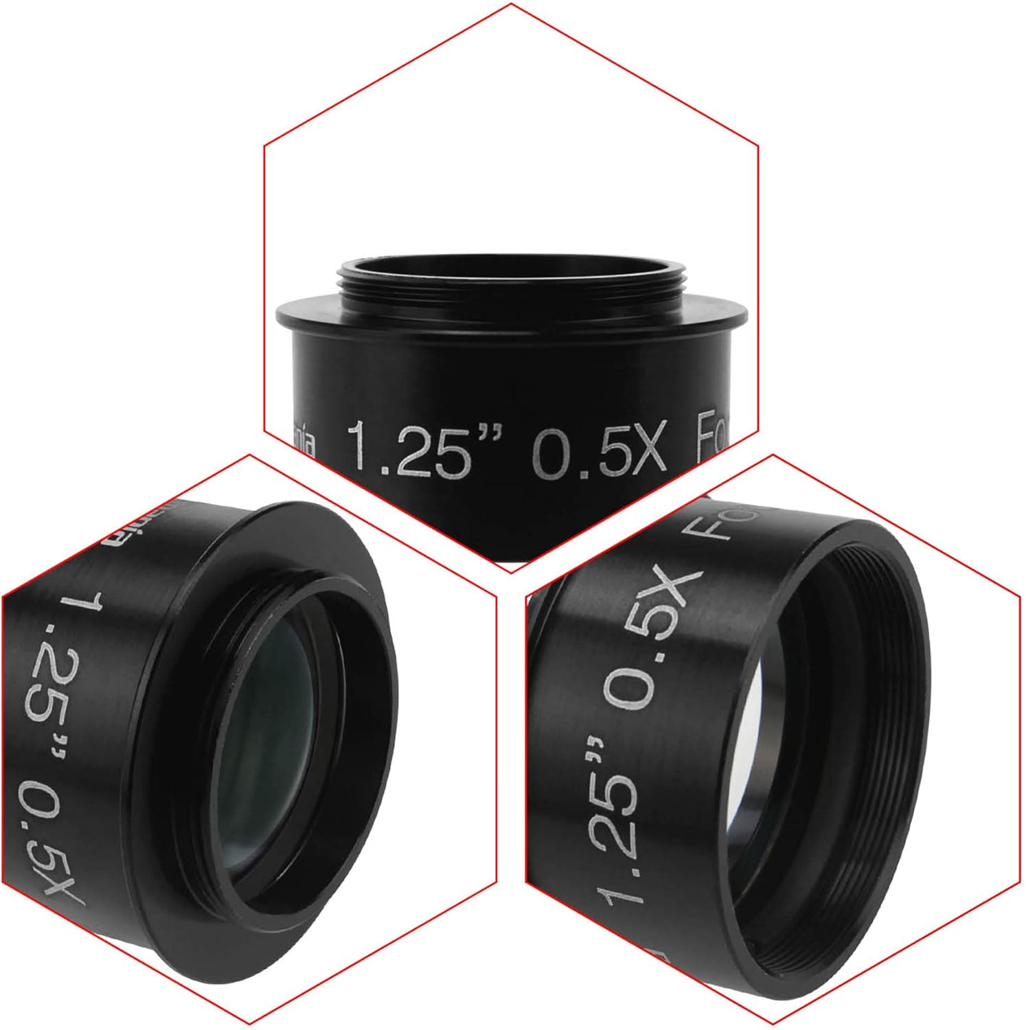 Astromania 1.25" 0.5X Reducer Corrector - Bundle with - 1.25" Laser Collimator