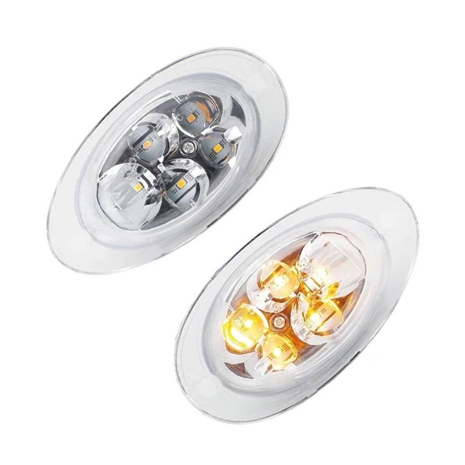 Indicatori Direzione Laterali Luce Per Freightliner Per Cascadia Per Autocarri 2008-2017 Luci Di Direzione Laterali Anteriori Per Cabina A LED Svasatura Parafanghi(Clear Lens)