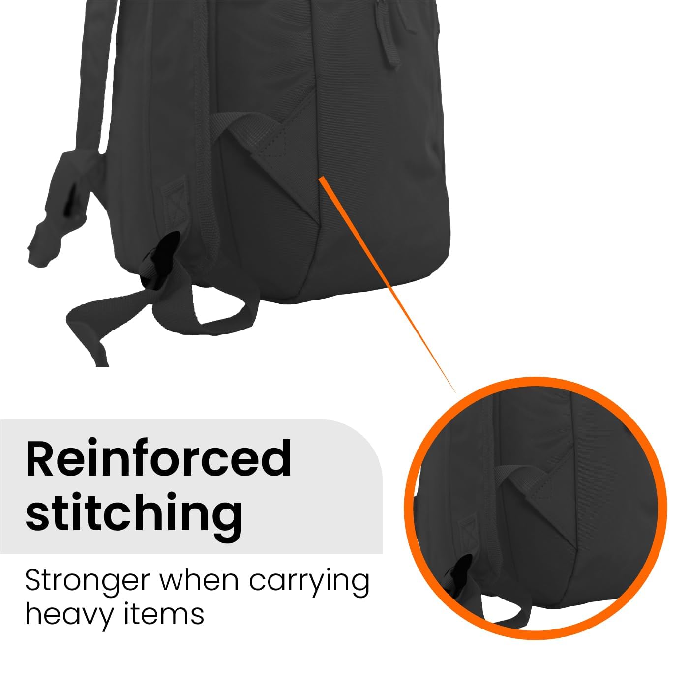 TECHMADE Zaino Scuola e Porta PC 15" Leggero e Capiente – Zaino Bagaglio a Mano 31.5x13.5x43 cm Compatibile Ryanair EasyJet – Multitasche Ergonomico per Lavoro, Scuola e Viaggi – UNISEX, (Nero)