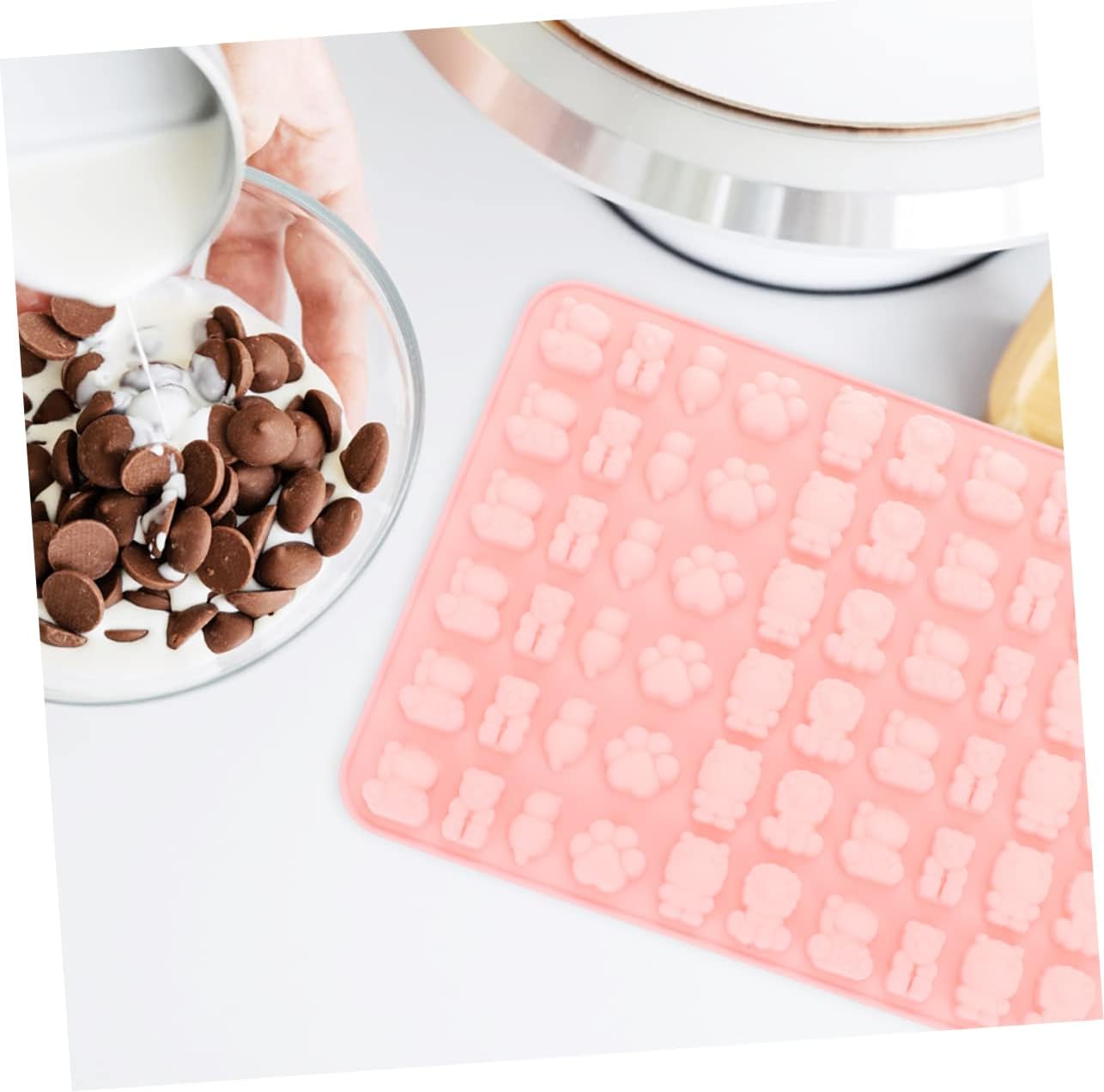 Baking Mold,Cake Pans 2 Pack Smooth Surface Chocolate Mold Silicone Sweets Baking Molds for Home Use