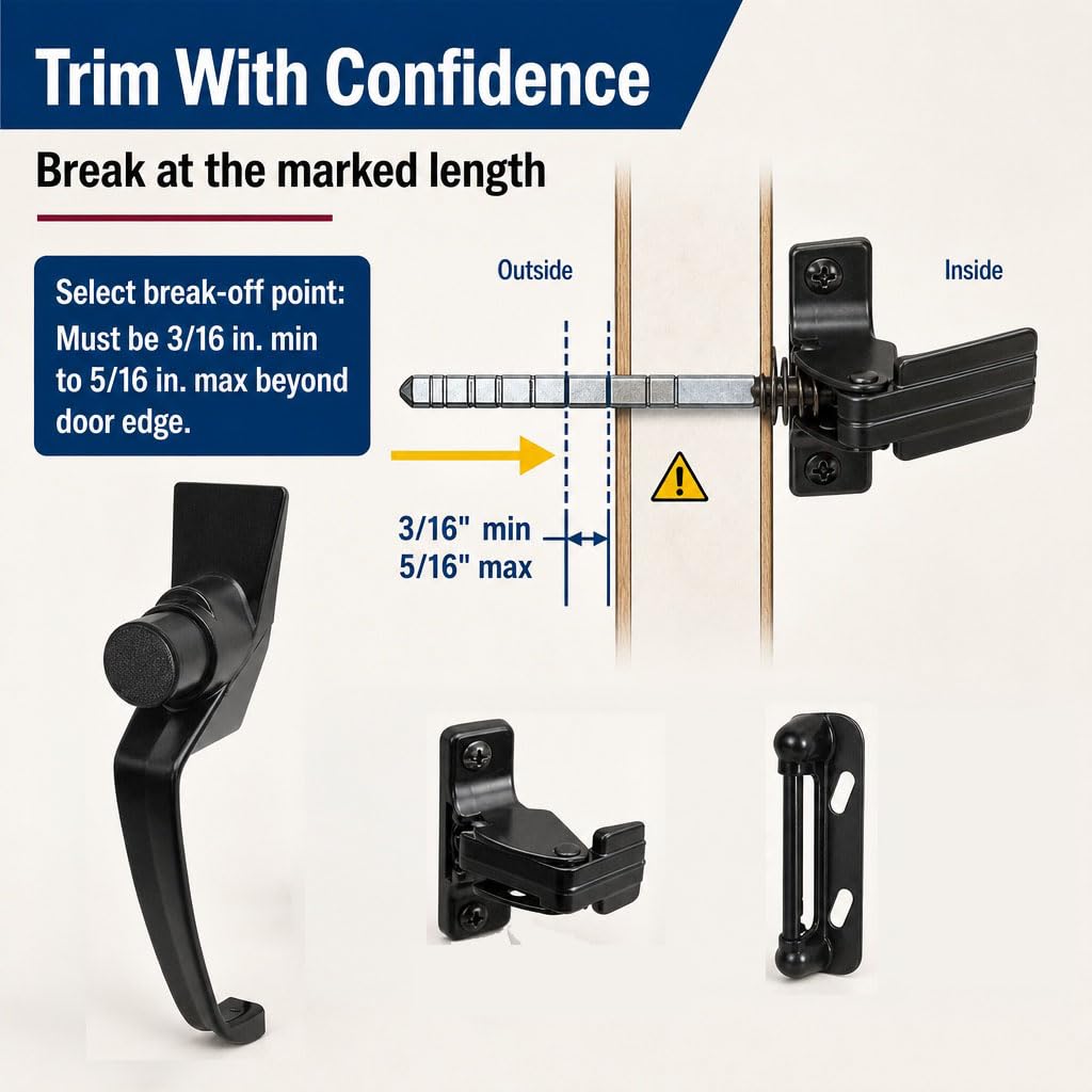 Black Push Button Latch - Secure Your Doors -3 Black Push Button Latch - Secure Your Doors -3