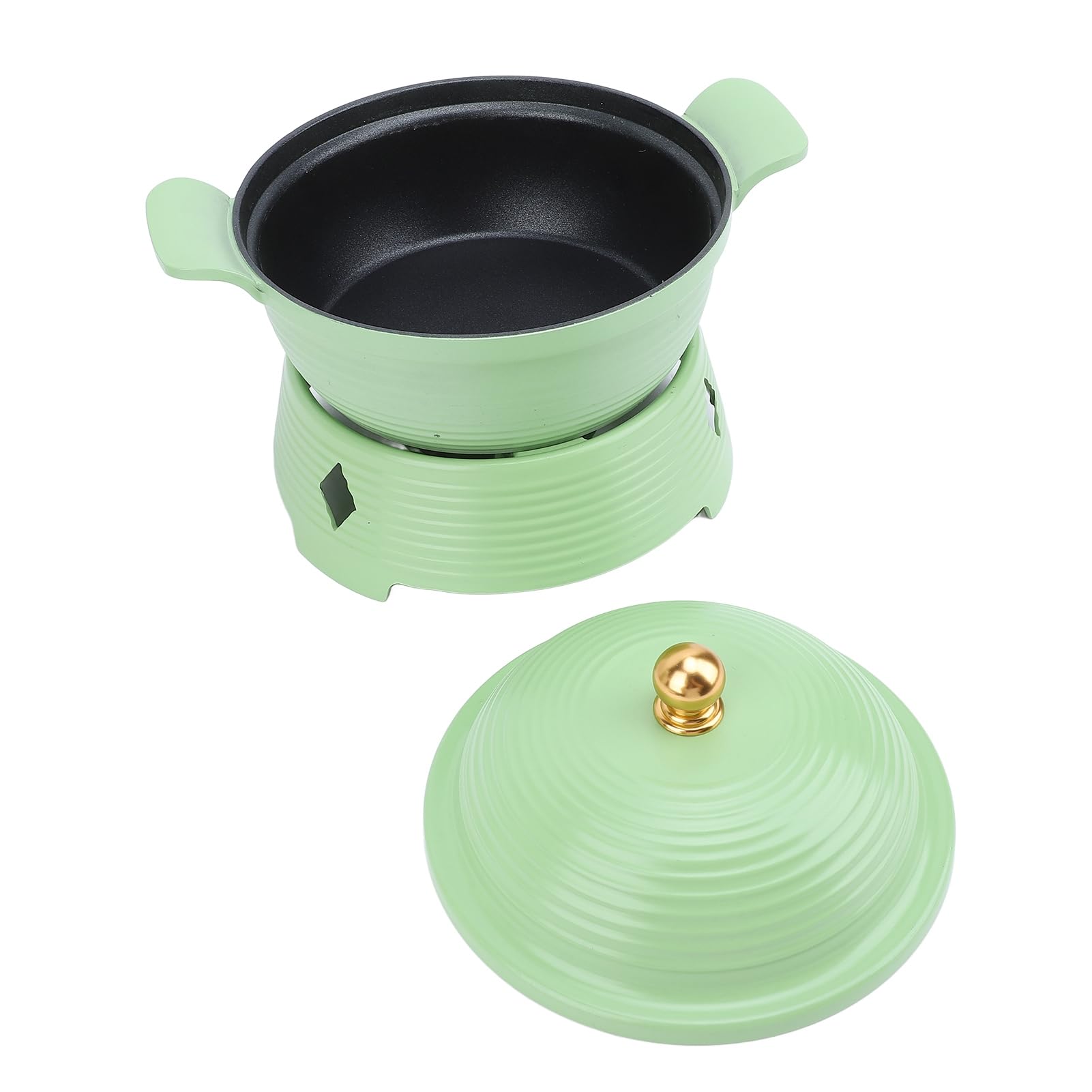 Liquid Stove Hot Pot, Elegant and Versatile Design Alcohol Stove Hot Pot for Hotel (Deep)