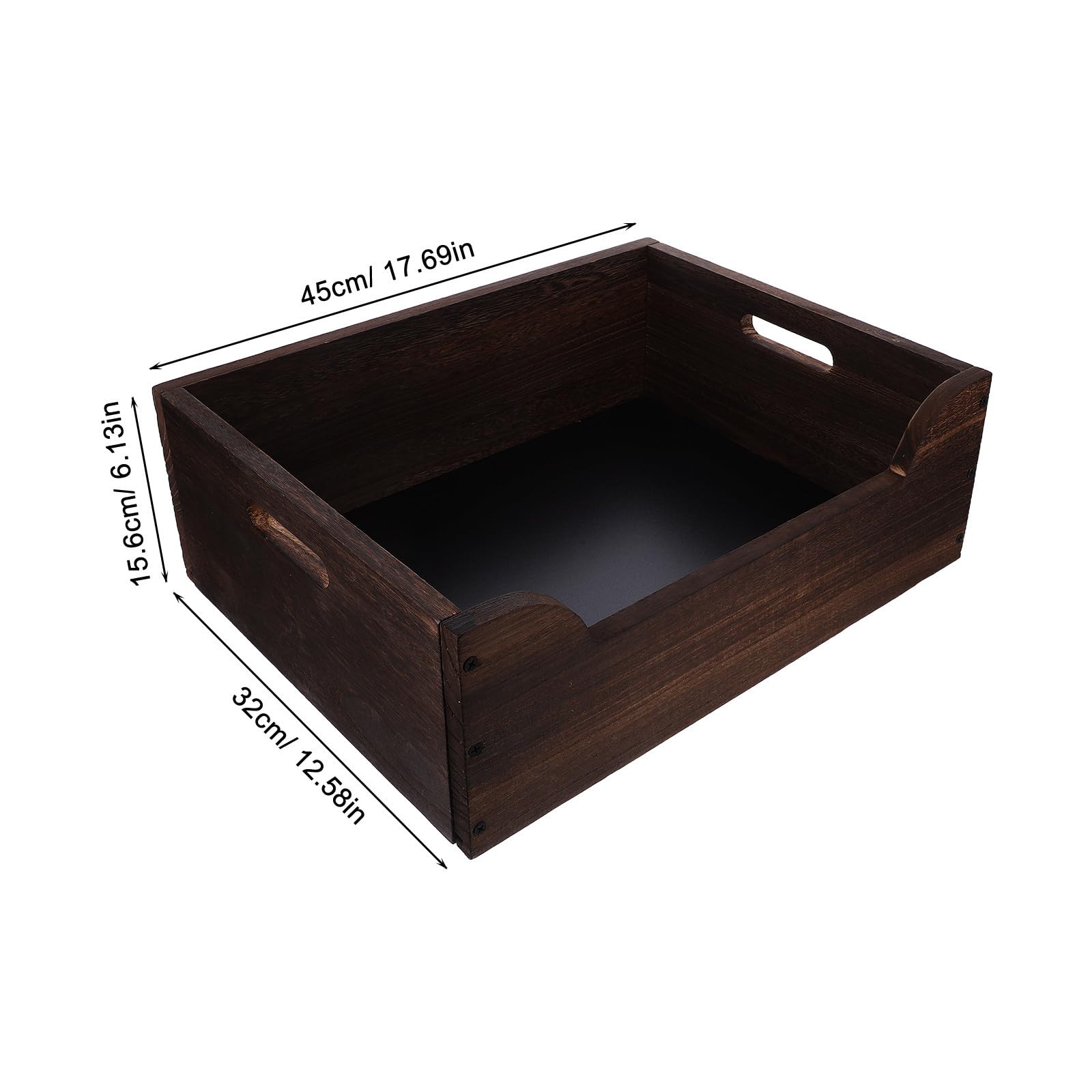 Abaodam Große Katzentoilette mit Natürlichem Design und Erhöhten Seiten Geräumig für Wohnungskatzen und Kätzchen Offene Katzenstreu Kasten für Innenbereich 45 X 32 X 15,6cm