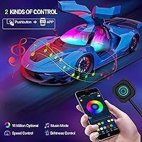 Vista 4 de Dreamcolor - Luces acrílicas para interiores de automóvil, accesorios de automóvil WEBUPAR 6 en 1, tira de luces LED para automóvil con control