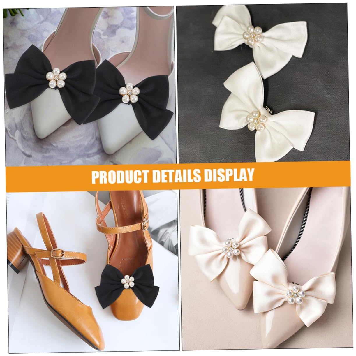 CALLARON Fibbia Per Scarpe Con Fiocco Decorazione Decorazioni Per Scarpe Clip Per Scarpe Matrimonio Fermagli Per Scarpe Da Donna Clip Per Scarpe Per Il Fai Da Te Stoffa