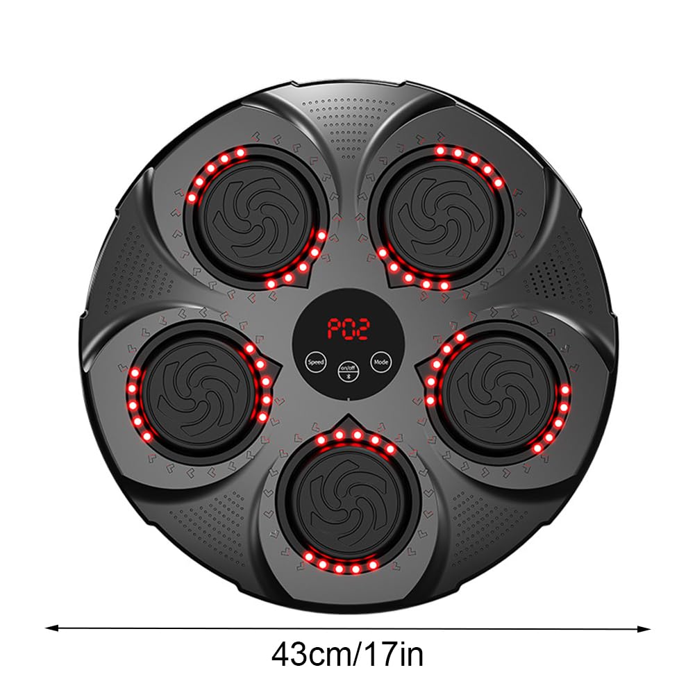 Máquina De Boxeo Musical, Máquina De Boxeo Musical Inteligente, Equipo De Entrenamiento De Objetivo De Pared Electrónico con Música, Entrenador De Boxeo Electrónico con Música Led Bluetooth (c
