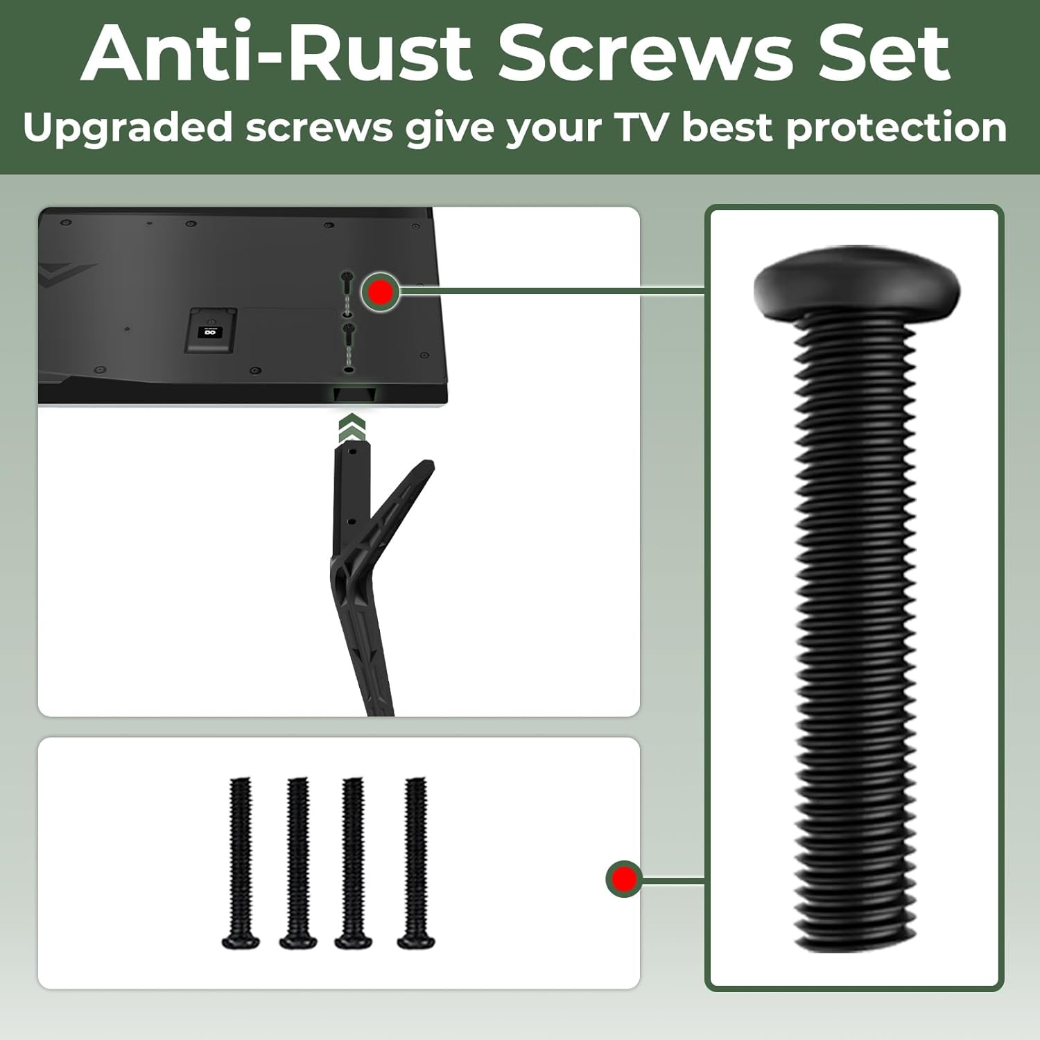 Replacement TV Legs ONLY for Vizio V655-H19 | NOT Compatible with Other Models | ABS Stand Base for Vizio TV Feet with Screws & Non-Slip Feet to Prevent Tipping Over