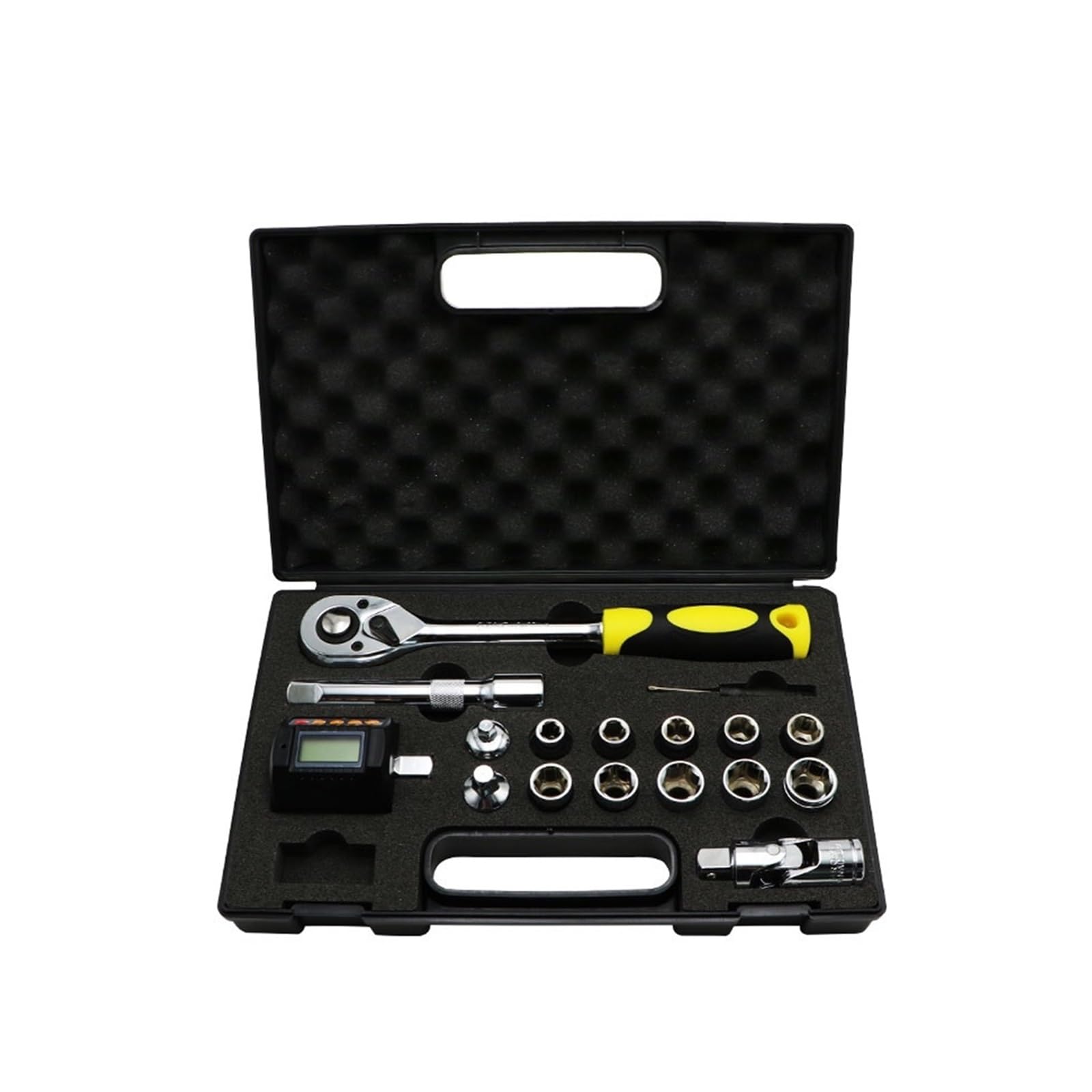 Misuratore di coppia digitale, misuratore di coppia digitale Mini adattatore di coppia 1/2'' con chiave a cricchetto retroilluminata Set di utensili manuali per riparazione auto e bici Tester di coppi