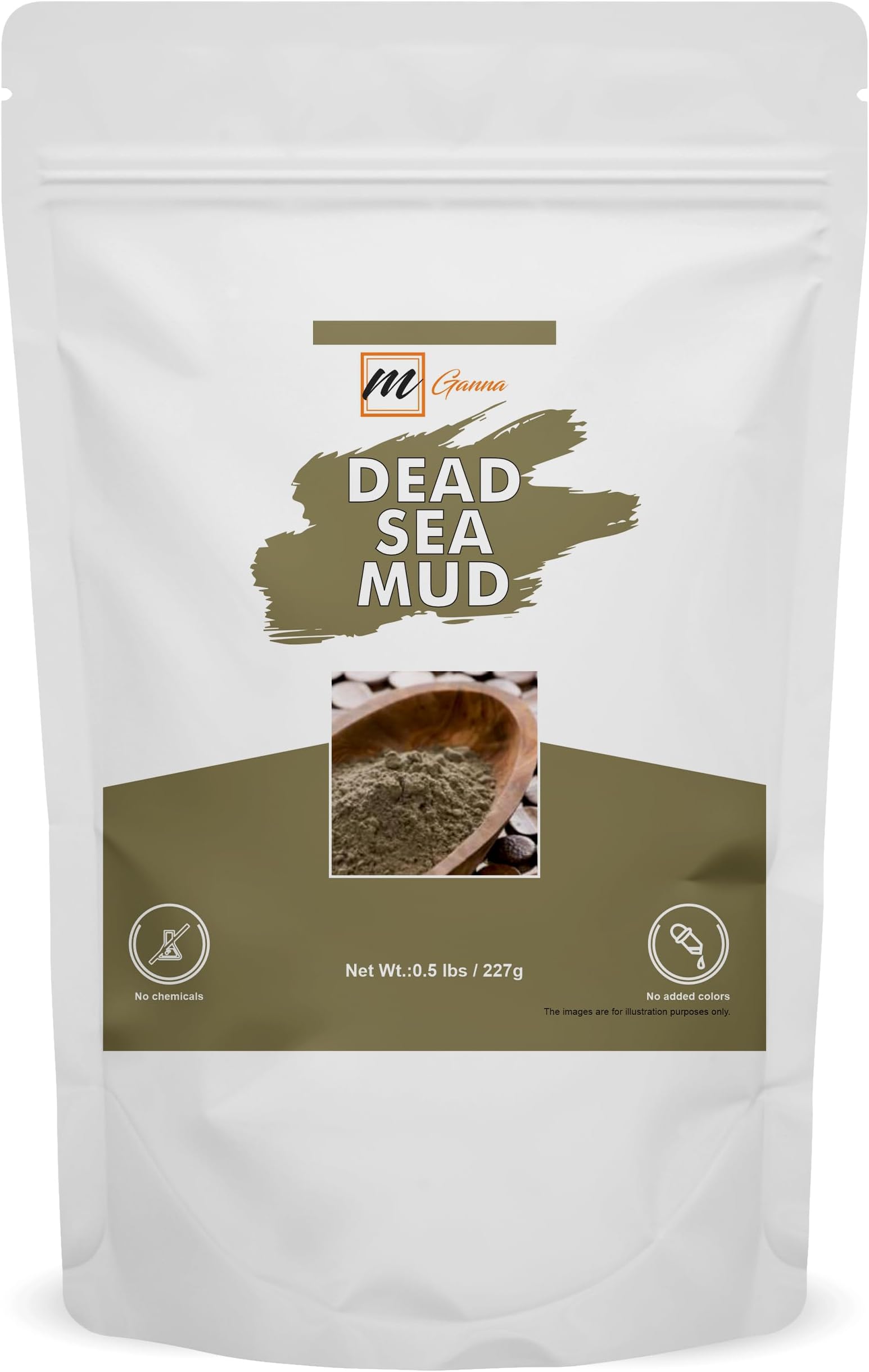 mGanna 100% Natural Dead Sea Mud/Clay Powder for Anti-Ageing & Skin firming, ...