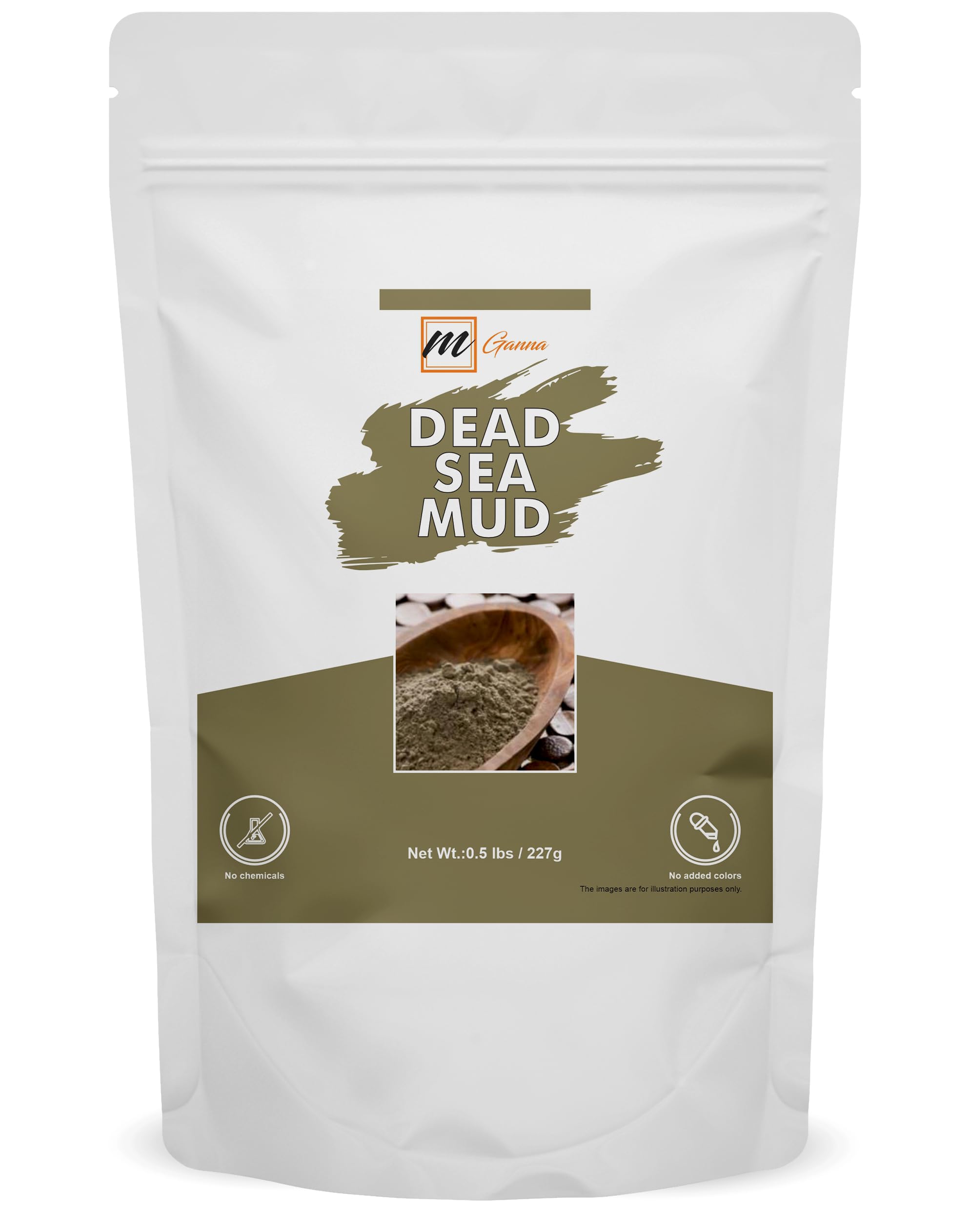100% Natural Dead Sea Mud/Clay Powder for Anti-Ageing & Skin firming, Creams, Face Masks, Scrubs and Soap Making 0.5Lbs